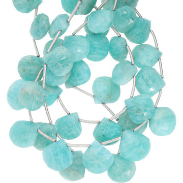 Amazonite Faceted Heart (SD) - Jaipur Gem Factory