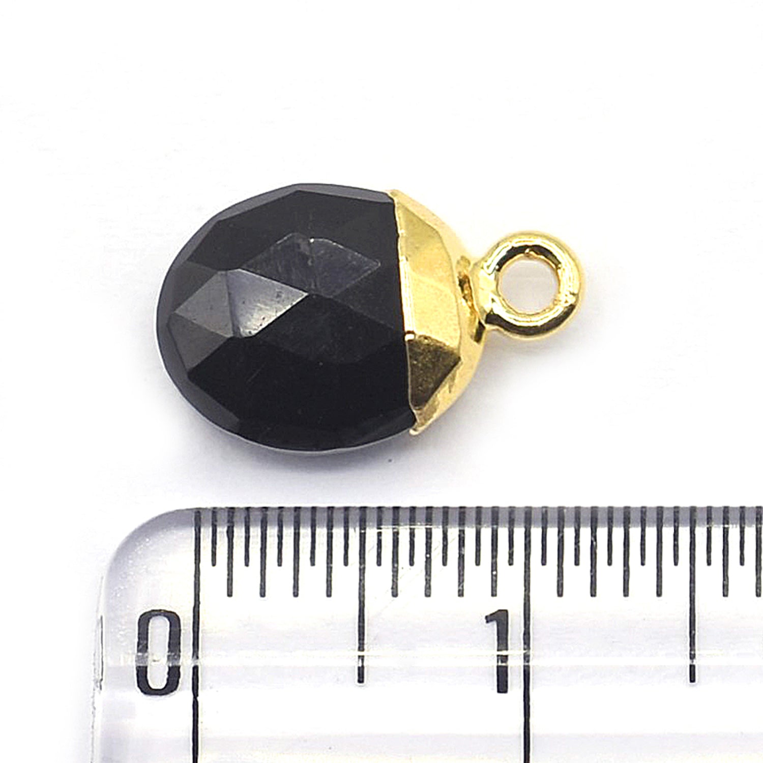 Sophisticated Black Onyx pendant with gold electroplating, perfect for any occasion