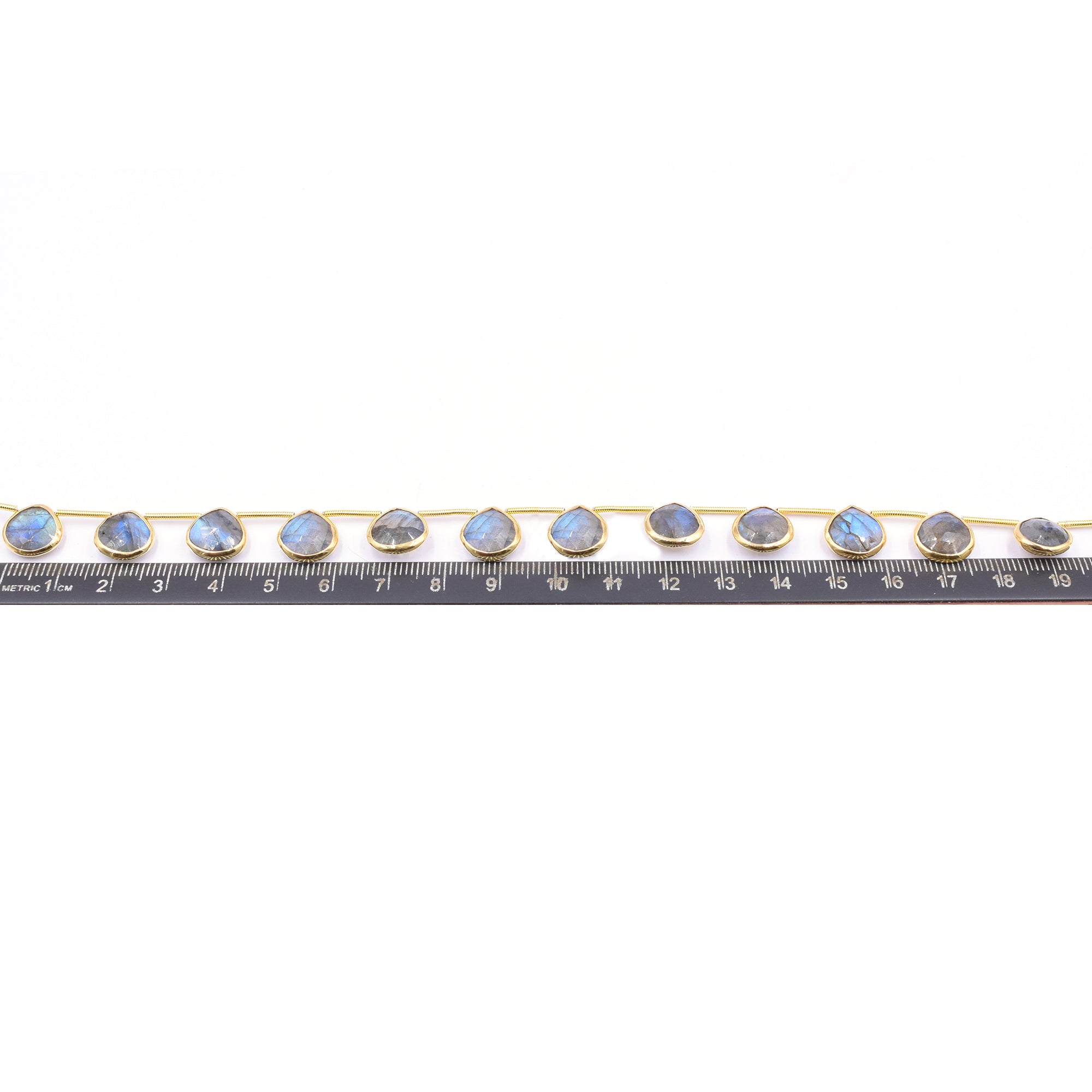 Bezel Vermeil Side Drilled Strand