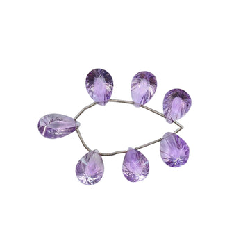 Brazilian Amethyst Concave Cut Pear Shape Beads Strand – 18x13 to 20x13MM
