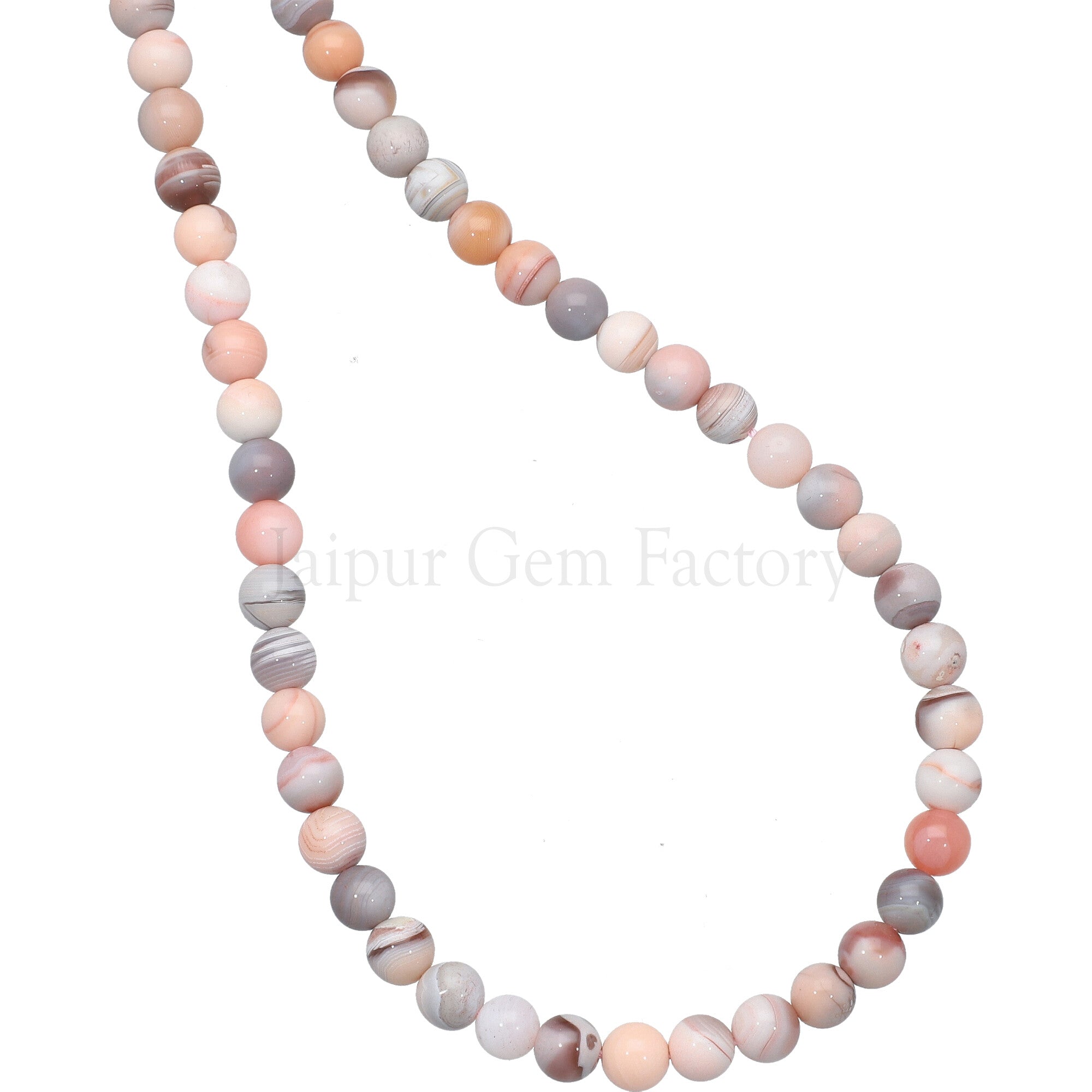 6 MM Pink Botswana Agate Smooth Round Beads 15 Inches Strand