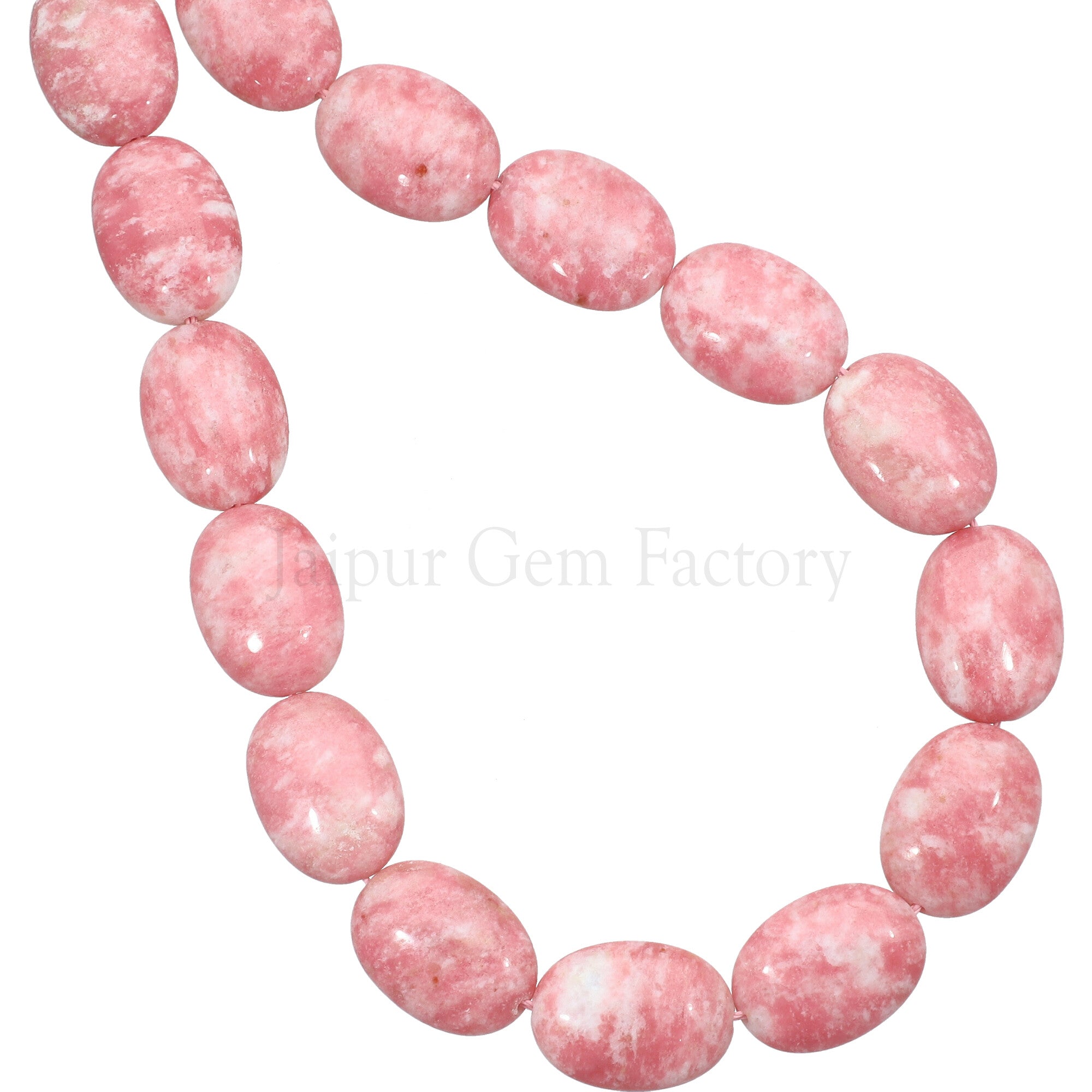 18x13 MM Thulite Smooth Oval Beads 15 Inches Strand