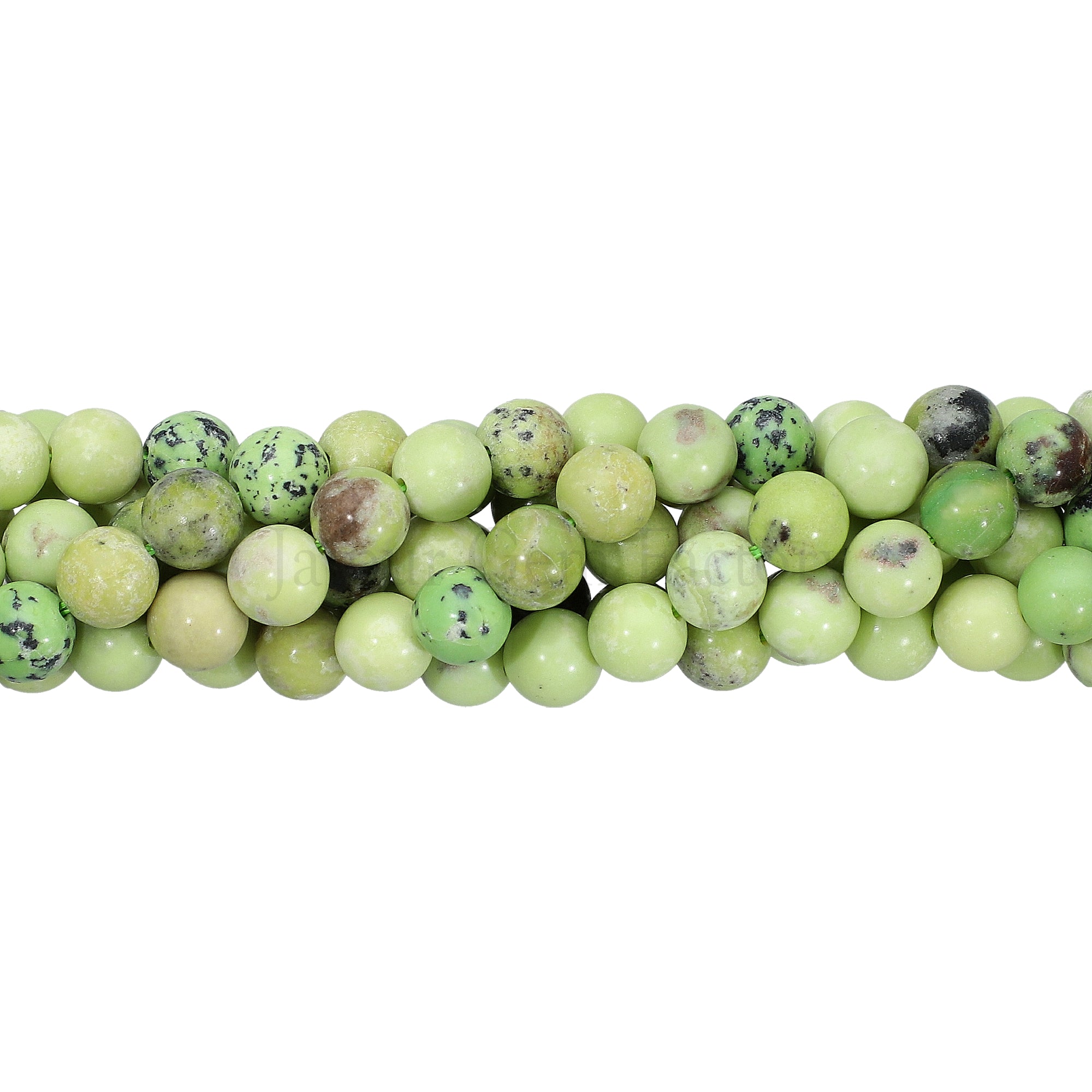8 To 9 MM Green Jasper Smooth Round Beads 14 Inches Strand