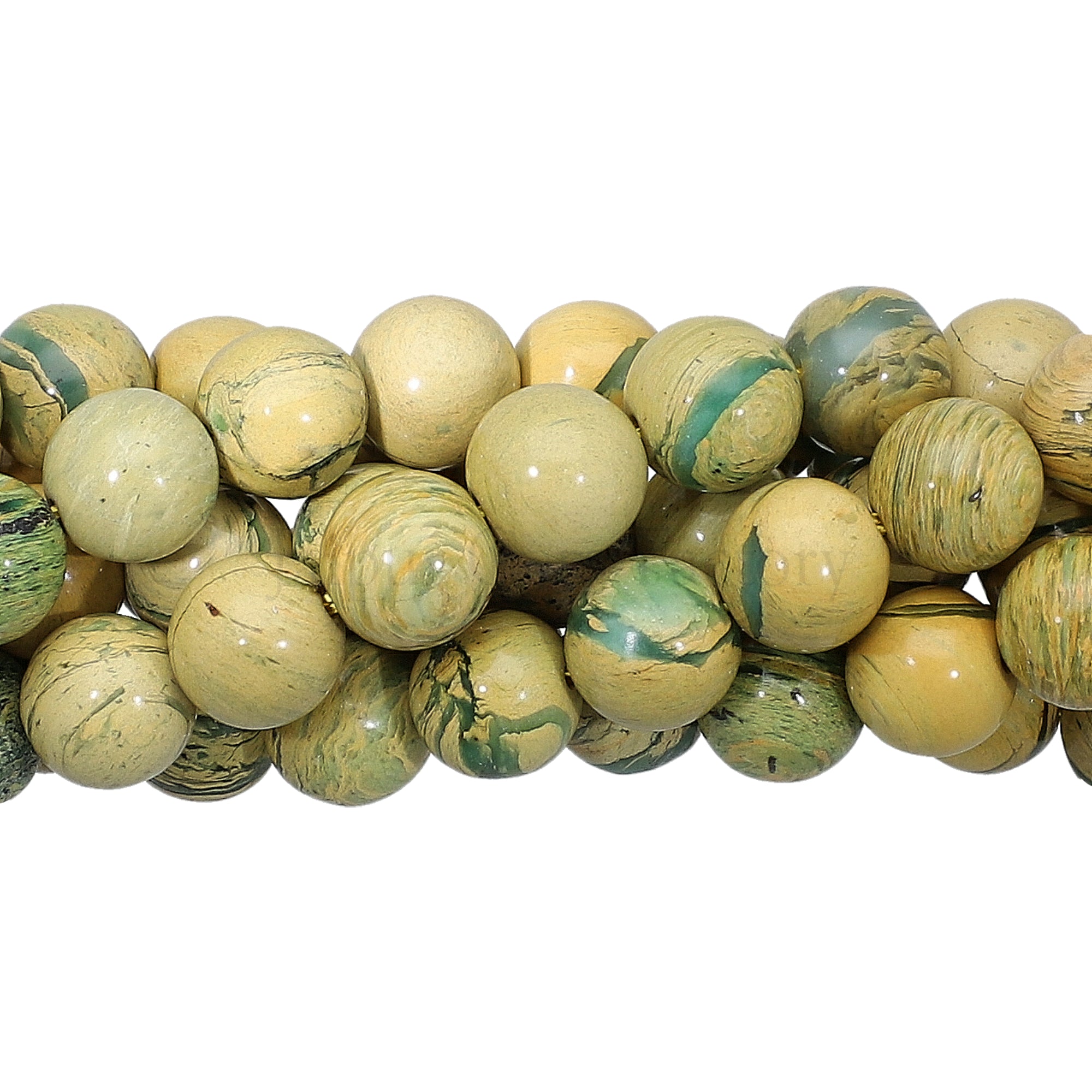 8 MM Green Jasper Smooth Round Beads 14 Inches Strand