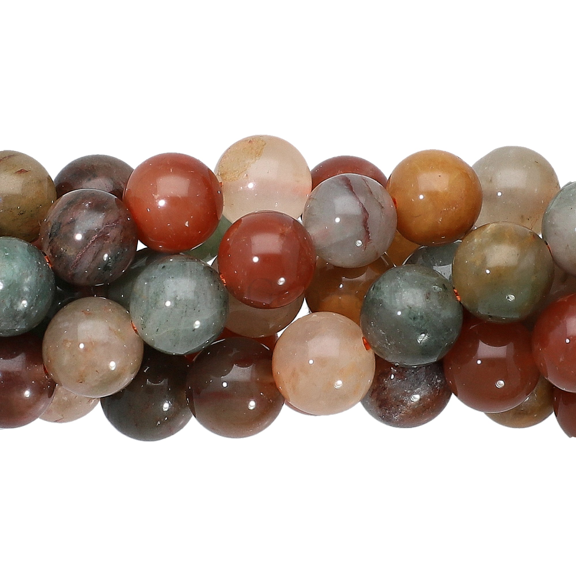 8 MM Rutilated Quartz Smooth Round Beads 14 Inches Strand