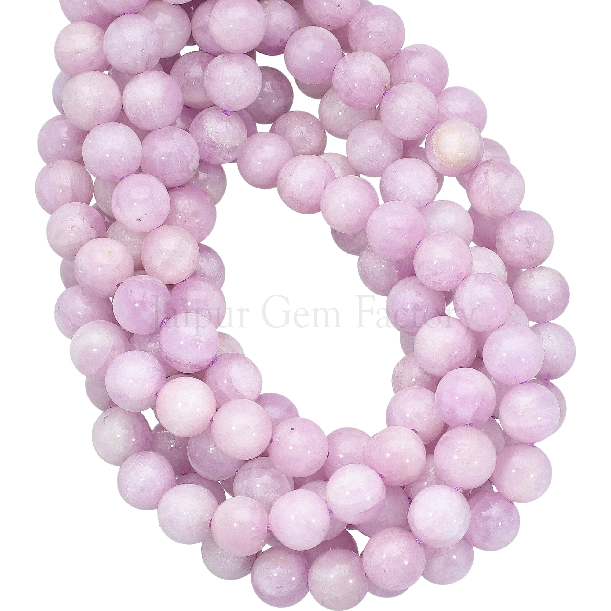 8 MM Kunzite Smooth Round Beads 14 Inches Strand