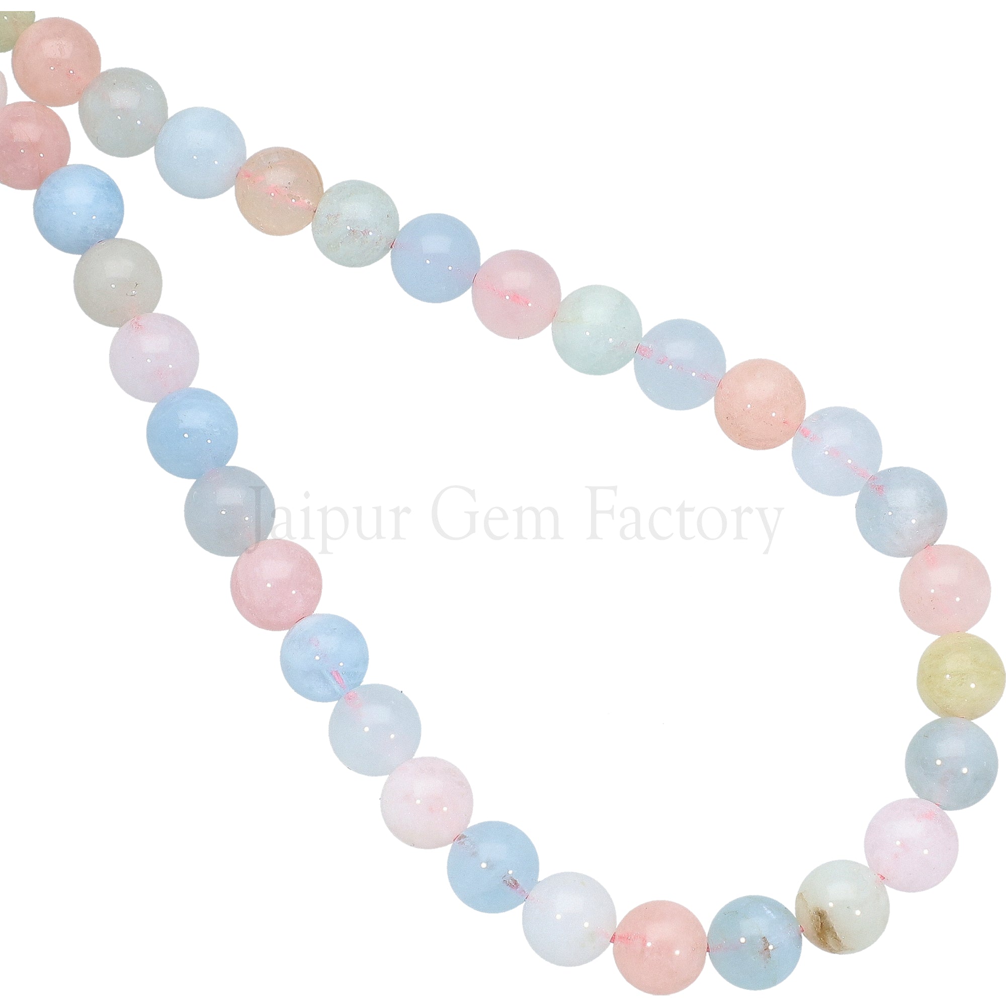 8 MM Morganite Smooth Round Beads 14 Inches Strand