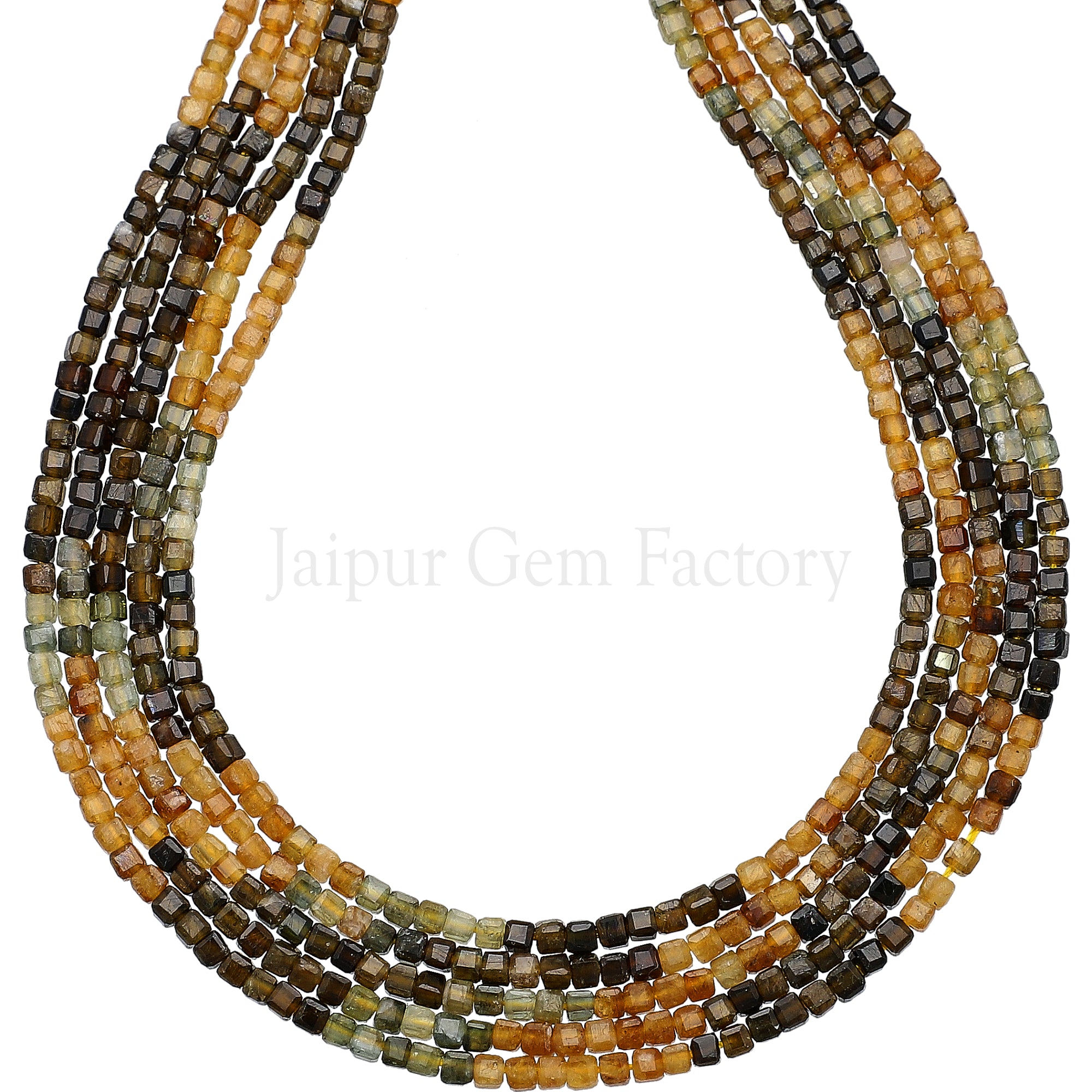 2-2.5 MM Petro Tourmaline Faceted Box Beads 15 Inches Strand