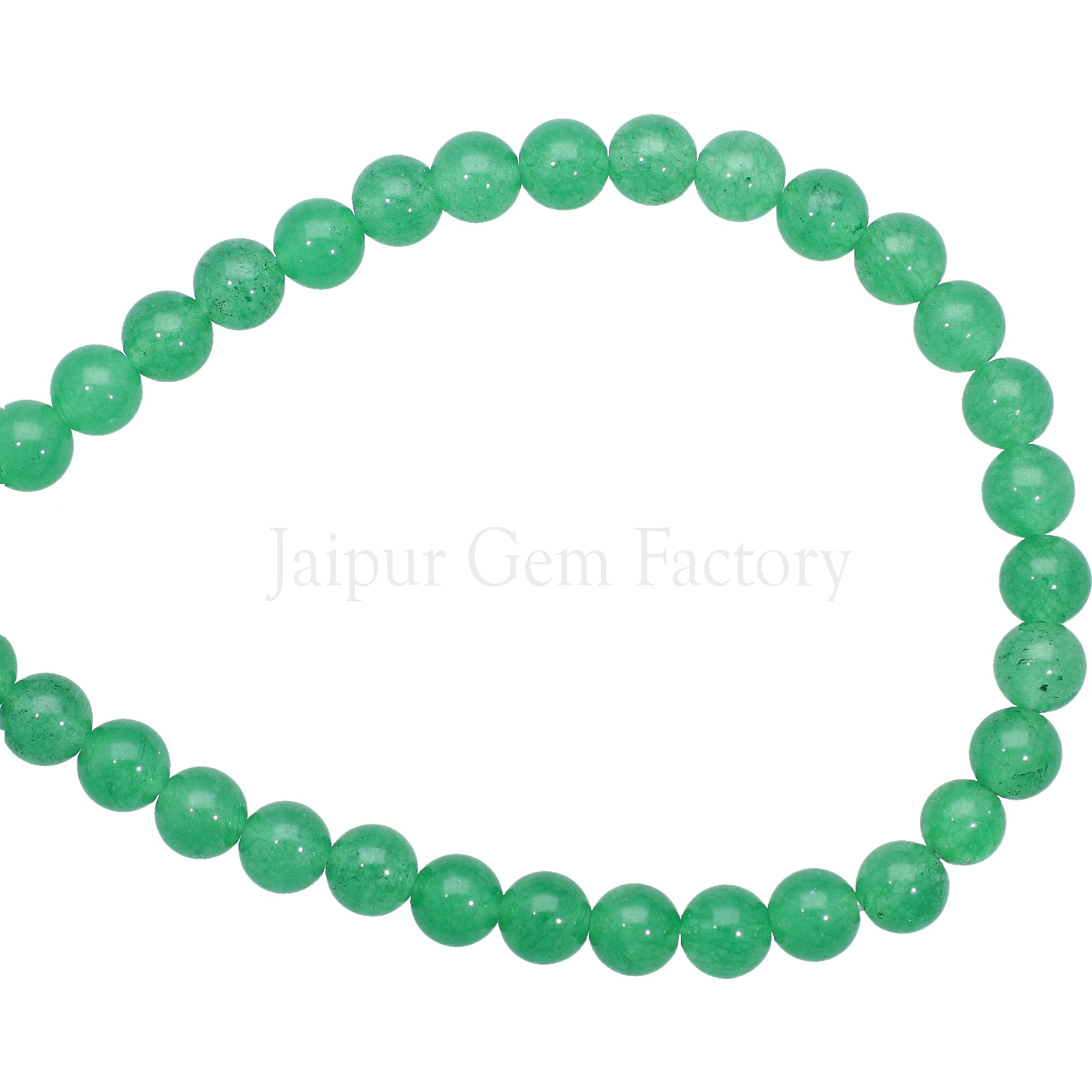 6 MM Emerald Green Jade Smooth Round Beads 15 Inches Strand