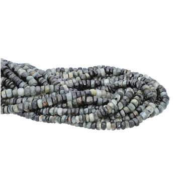 Faceted Rondelle Cat Eye Gemstone Beads