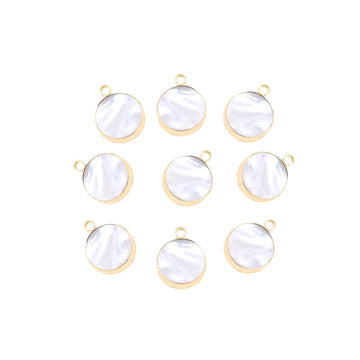 Gold bezel pearl pendant for necklace

