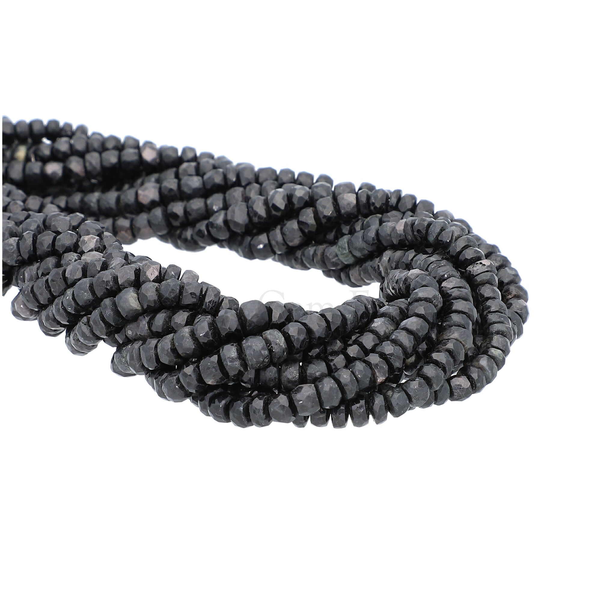 Hypersthene 4.5 To 5 MM Faceted Rondelle Shape Beads Strand 1mm Drill