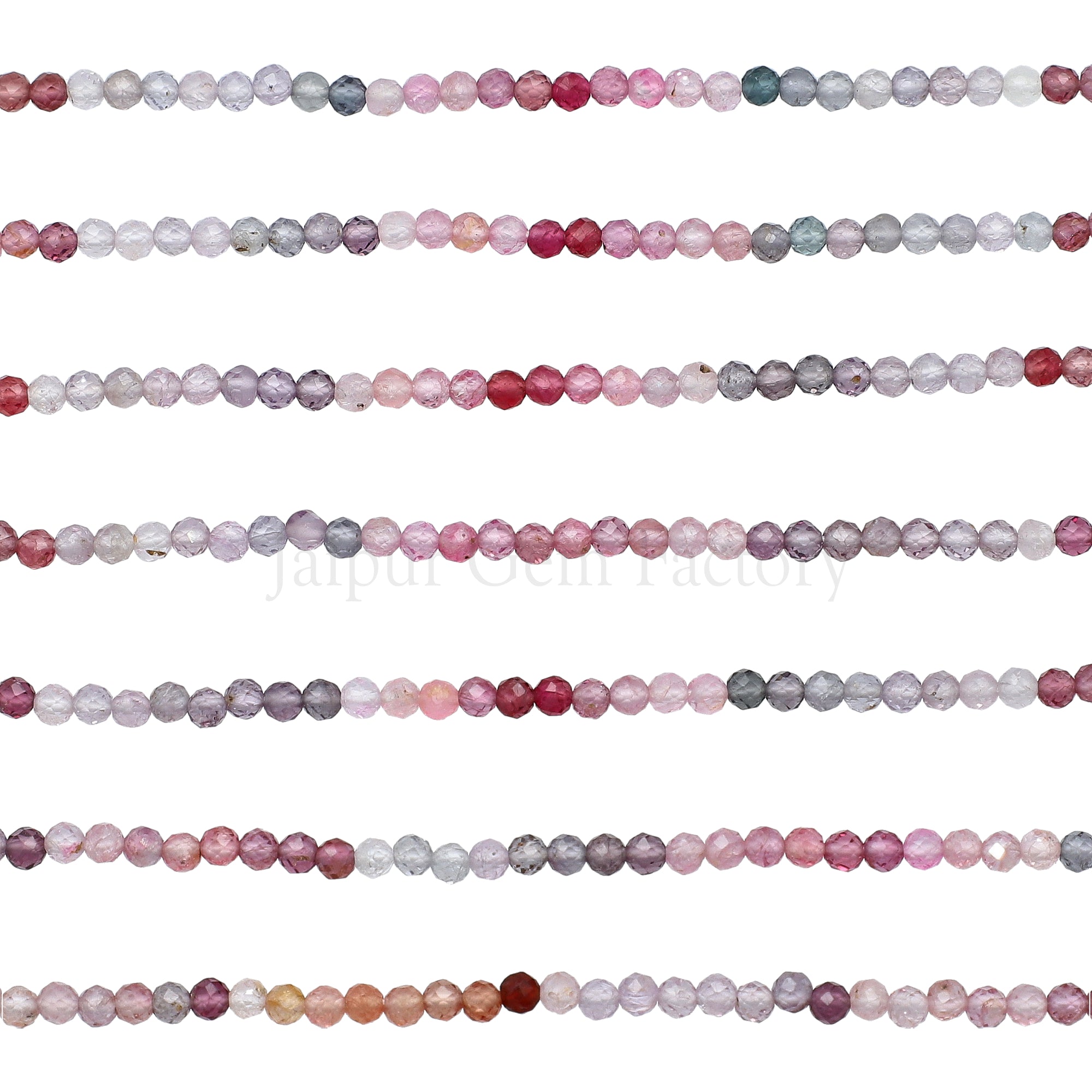 3 MM Multi Spinel Faceted Round Beads