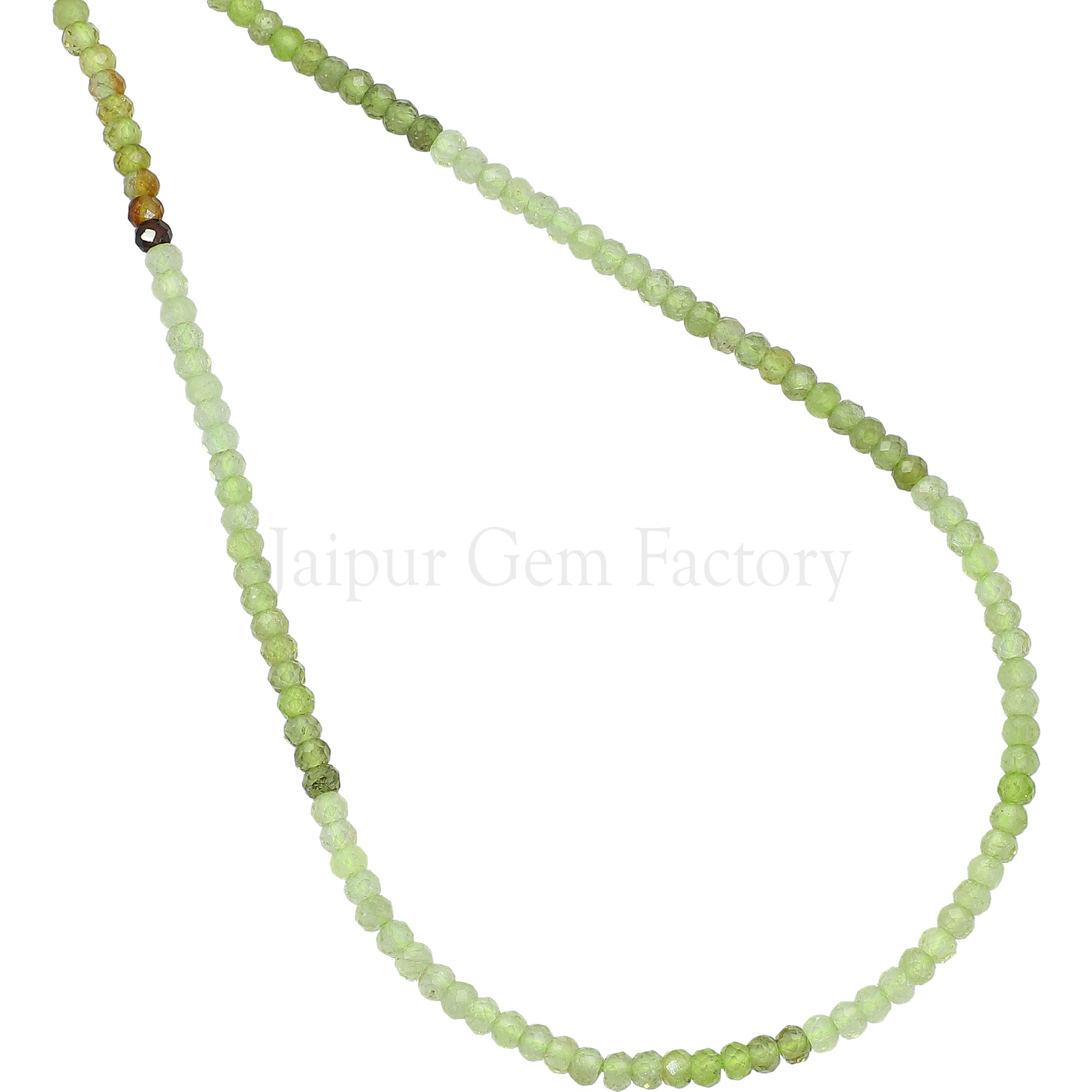 3 MM Grossular Garnet Faceted Rondelle Beads