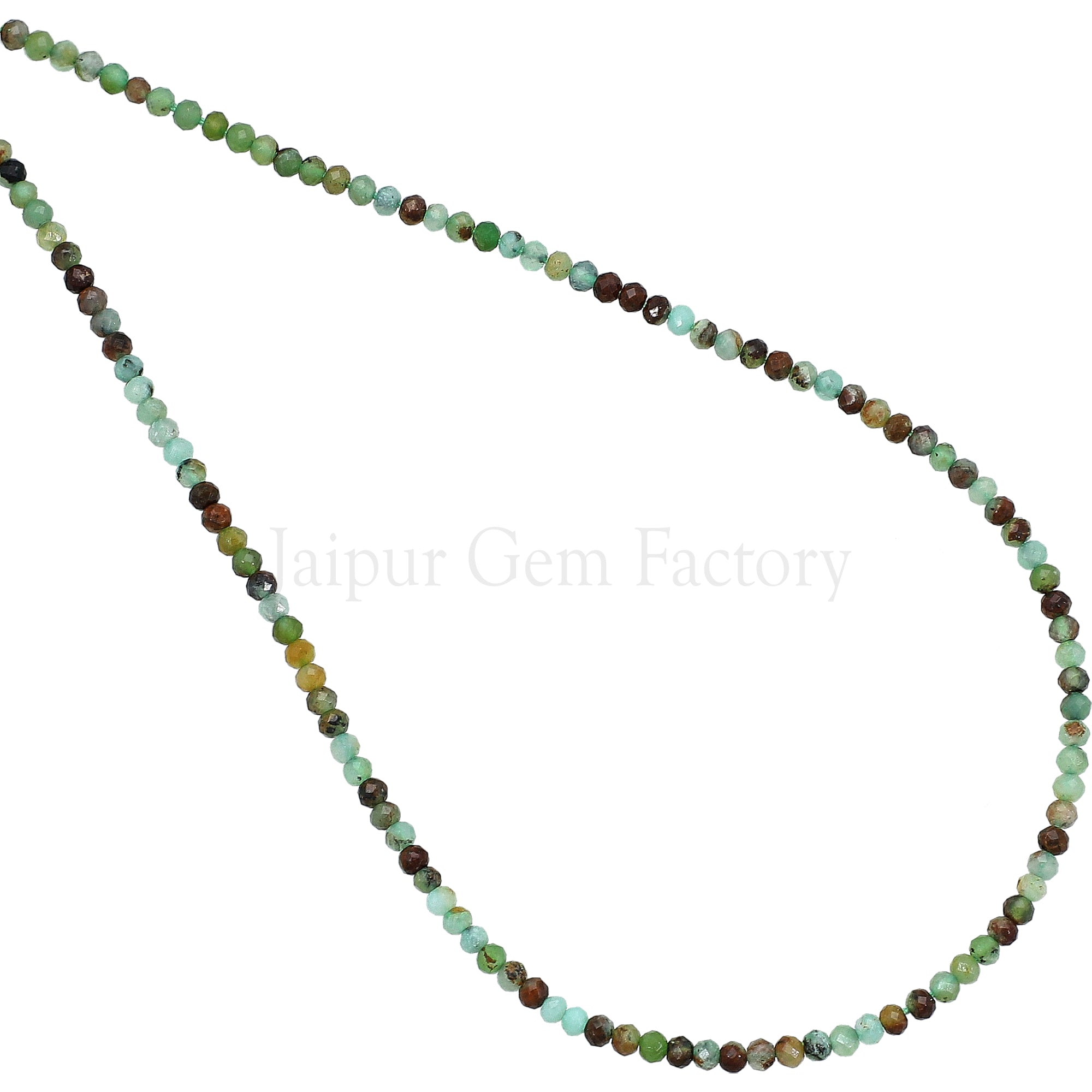 2-2.5 MM Chrysoprase Faceted Round Beads