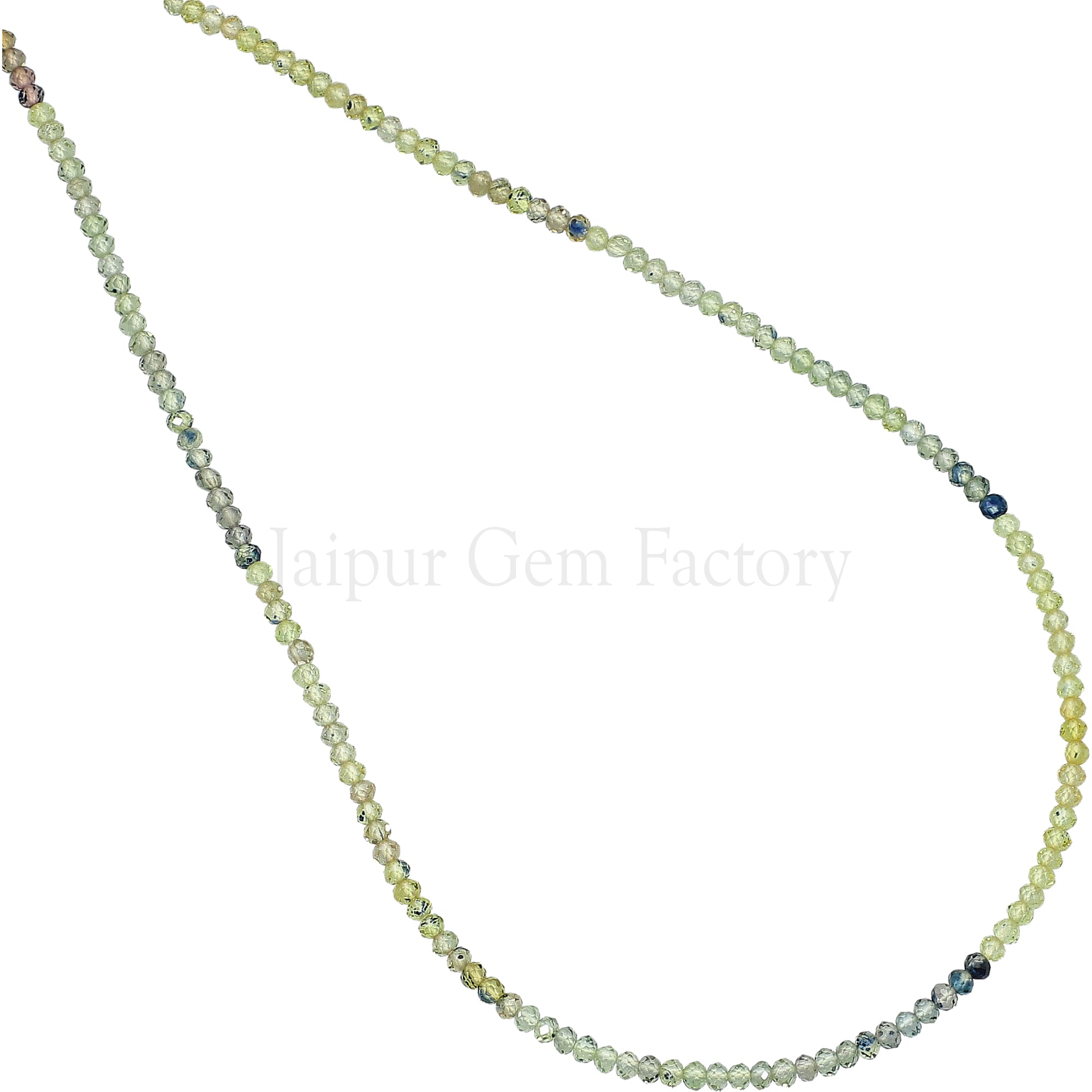 2 MM Tundra Sapphire Faceted Round Beads
