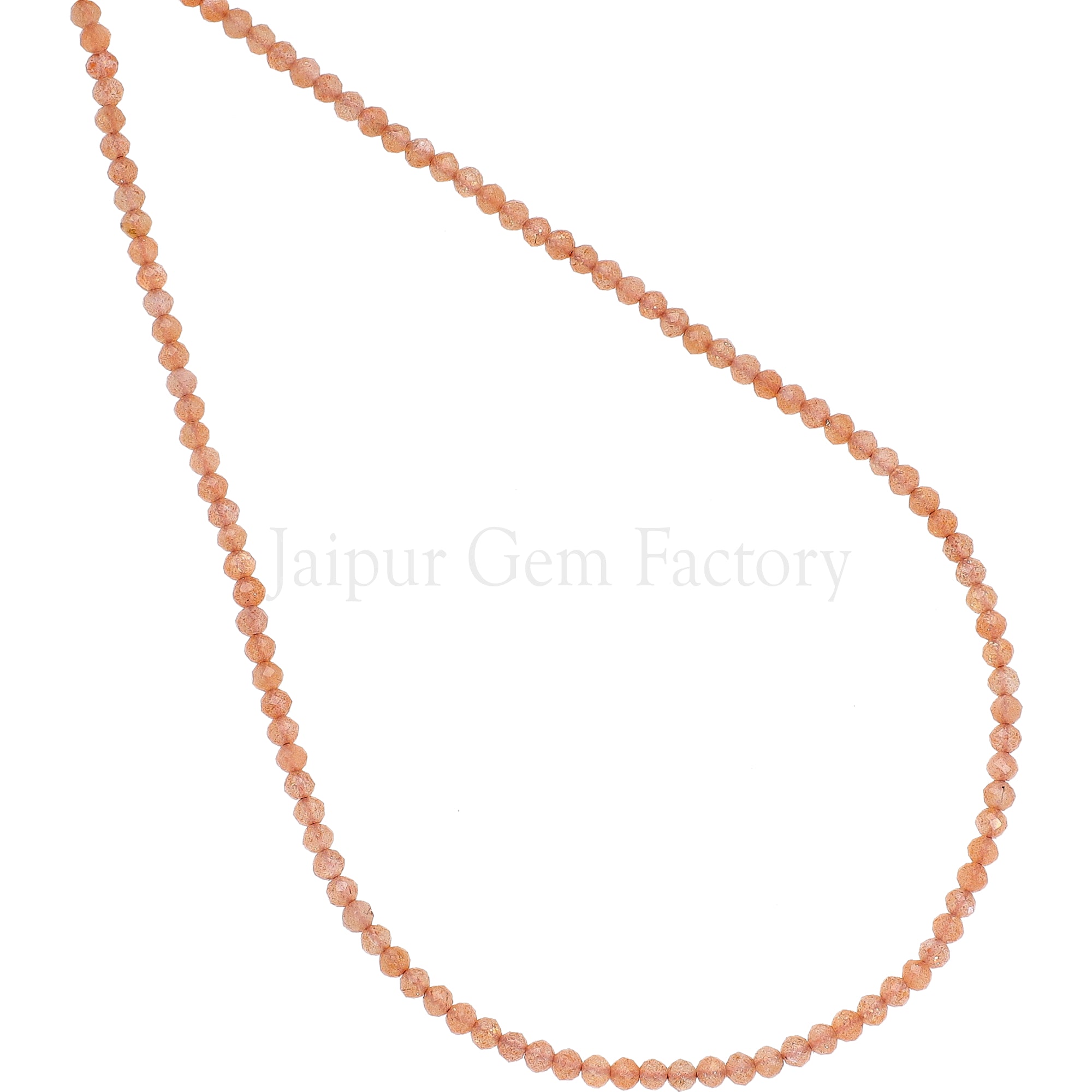 2-2.5 MM Sunstone Faceted Round Beads
