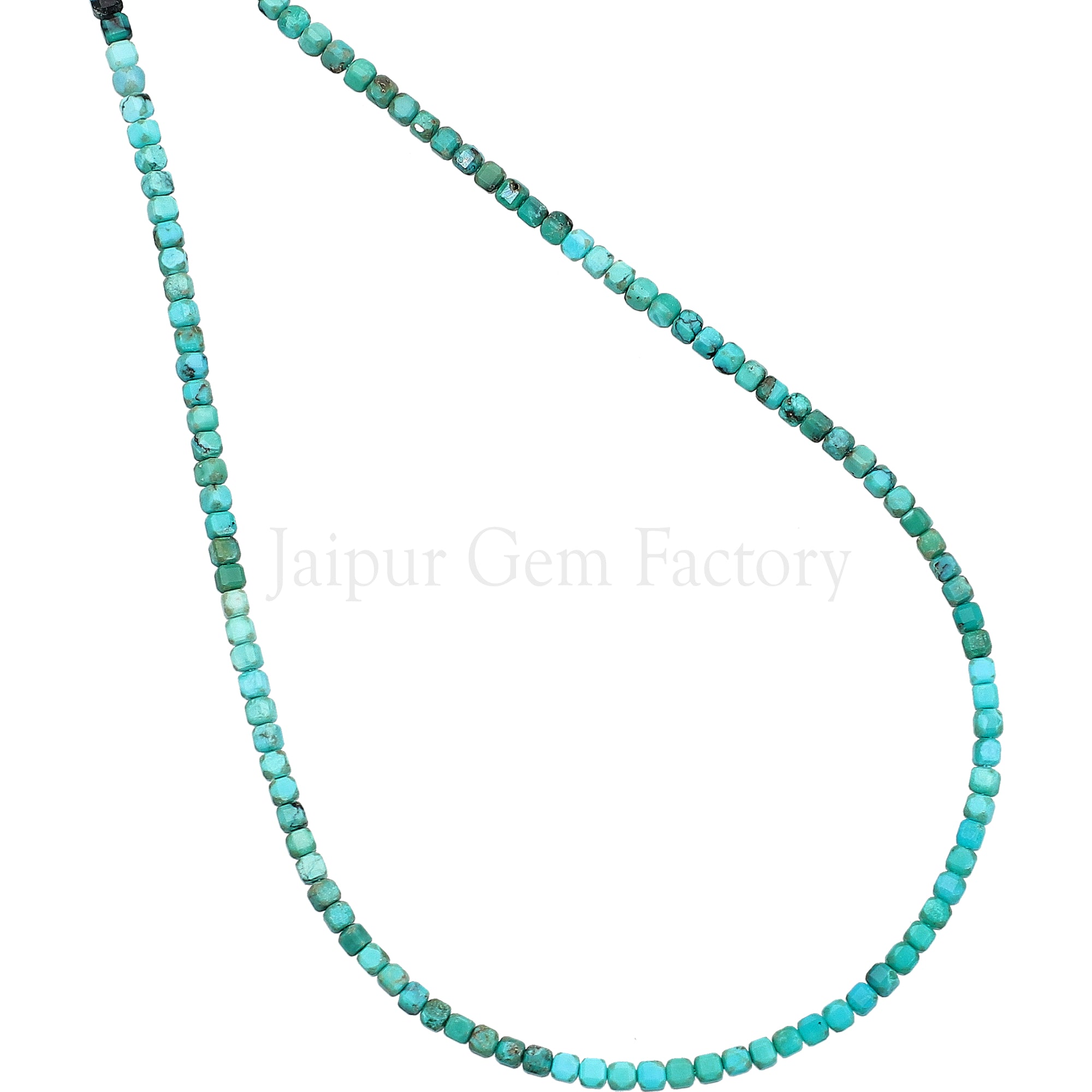2 MM Turquoise Faceted Box Beads