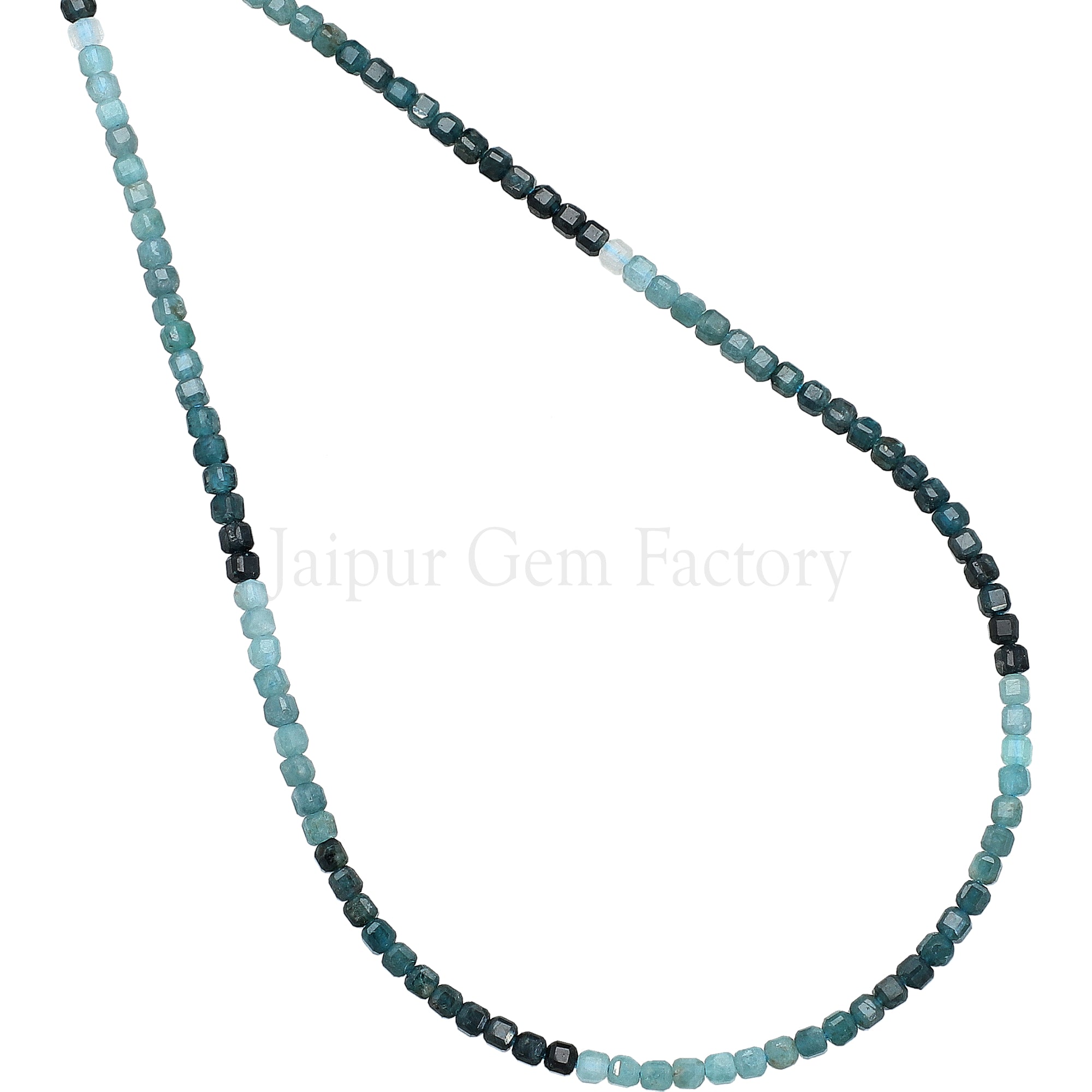 2.3-2.5 MM Grandidierite Faceted Box Beads