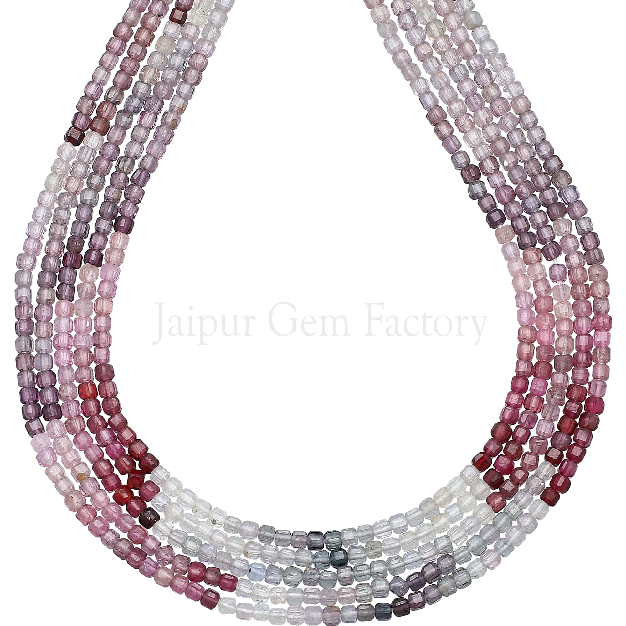 2.3-2.5 MM Multi Color Spinel Faceted Box Beads