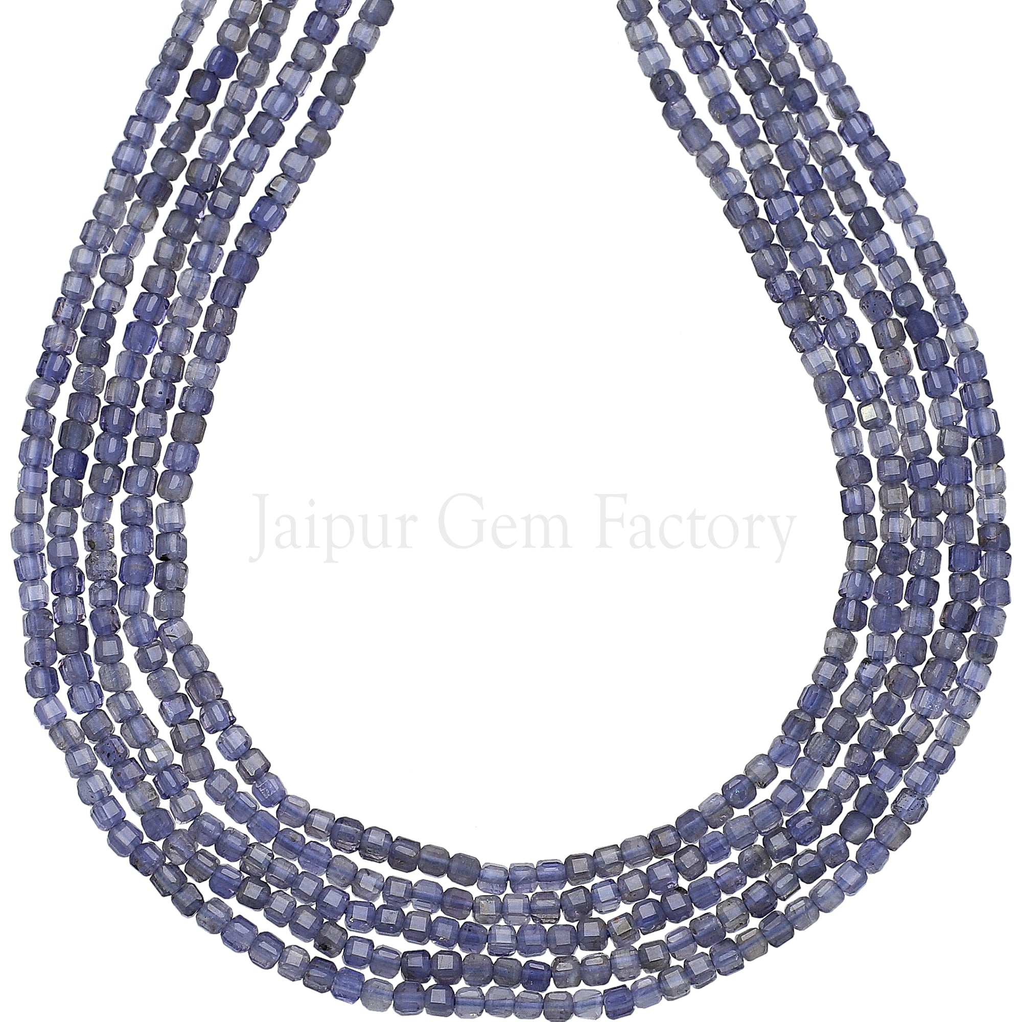 2.3-2.5 MM Iolite Faceted Box Beads