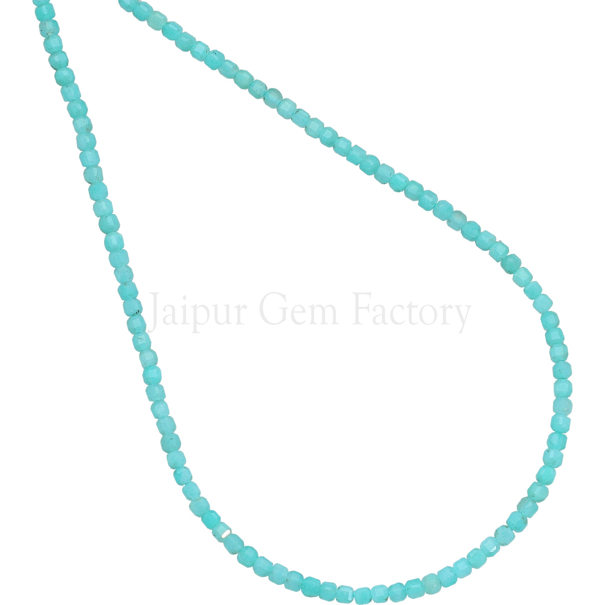 2.5 MM Amazonite Faceted Box Beads