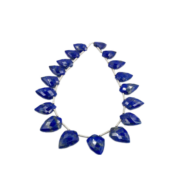 Lapis Lazuli 13X10 MM Faceted Shield Shape Beads Strand
