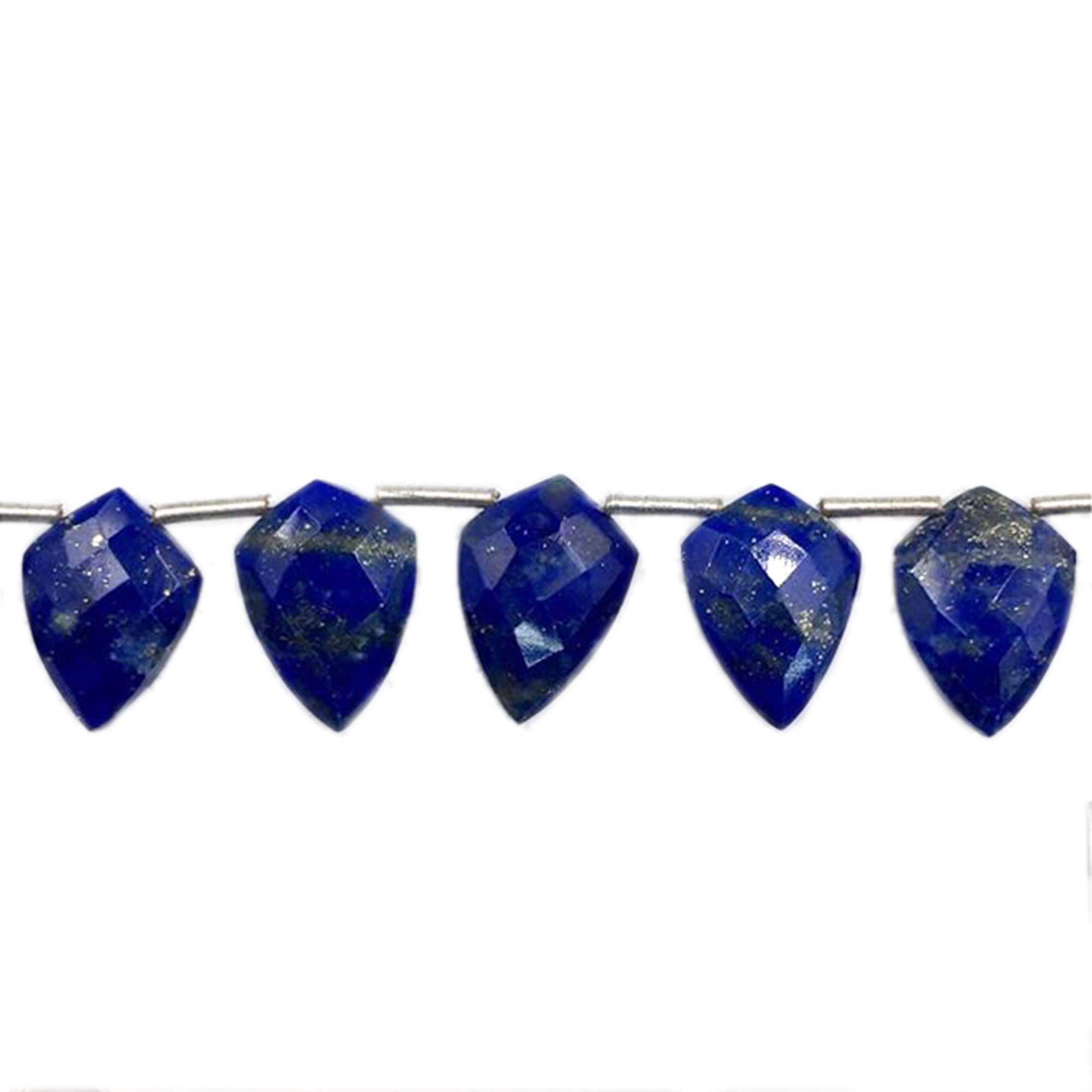 Lapis Lazuli 13X10 MM Faceted Shield Shape Beads Strand