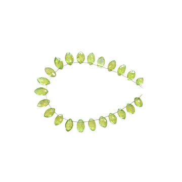 Peridot 9X6 To 10X6 MM Faceted Marquise Shape Beads Strand