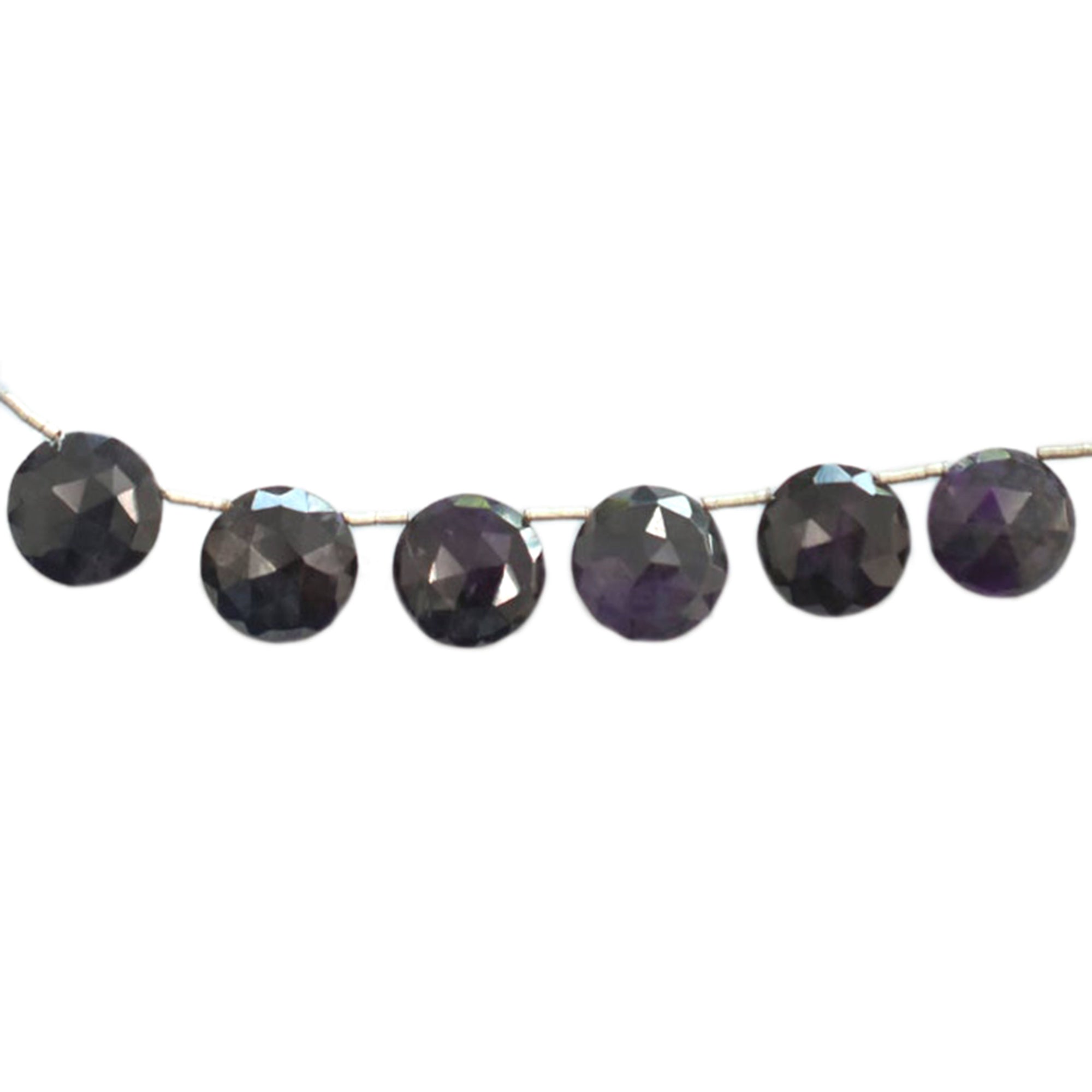 Sugilite 12 To 13 MM Faceted Coin Shape Beads Strand