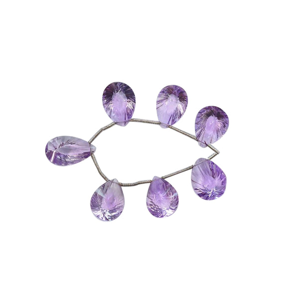 Brazilian Amethyst 18X13 To 20X13 MM Concave Cut Pear Shape Beads Strand
