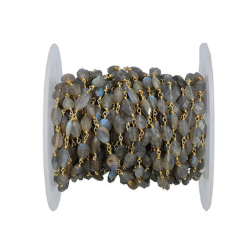 Jewelry Making Labradorite Oval Beads Chain