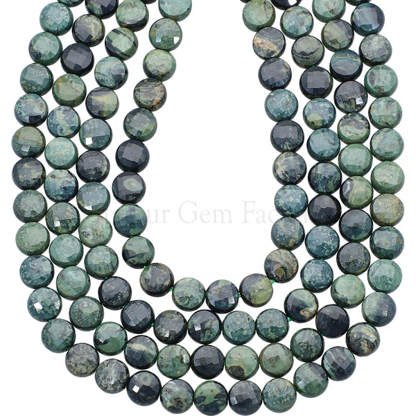 6 MM Kambaba Jasper Faceted Coin Beads 15 Inches Strand