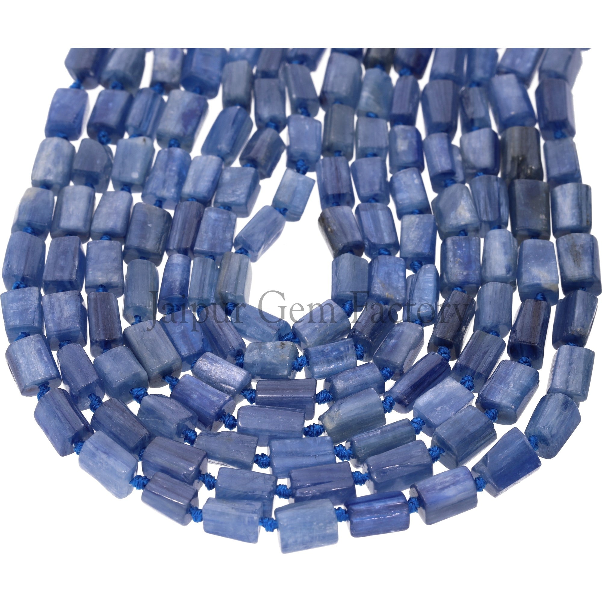 Blue kyanite 9X7 MM Smooth Nugget Rectangle Shape Beads Strand