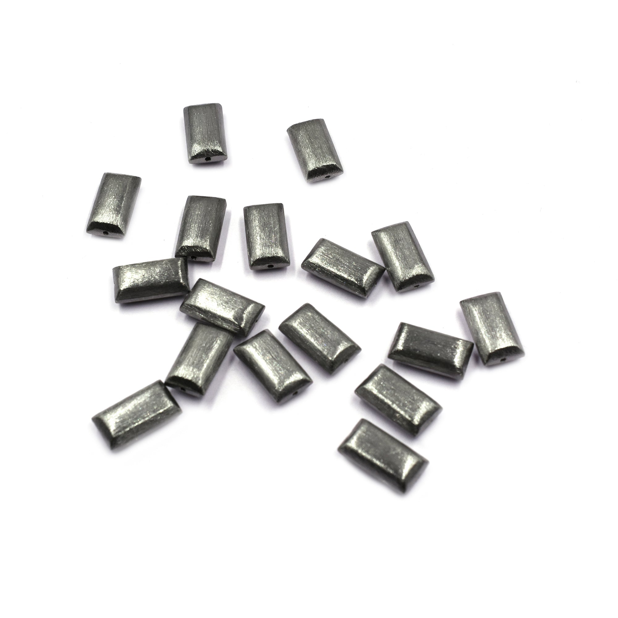 18X10mm Biscuit Brushed Matte Finish Beads Black Finished Copper