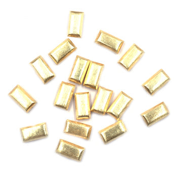 10 Pcs 18X10mm Biscuit Brushed Matte Finish Beads Gold Plated Copper