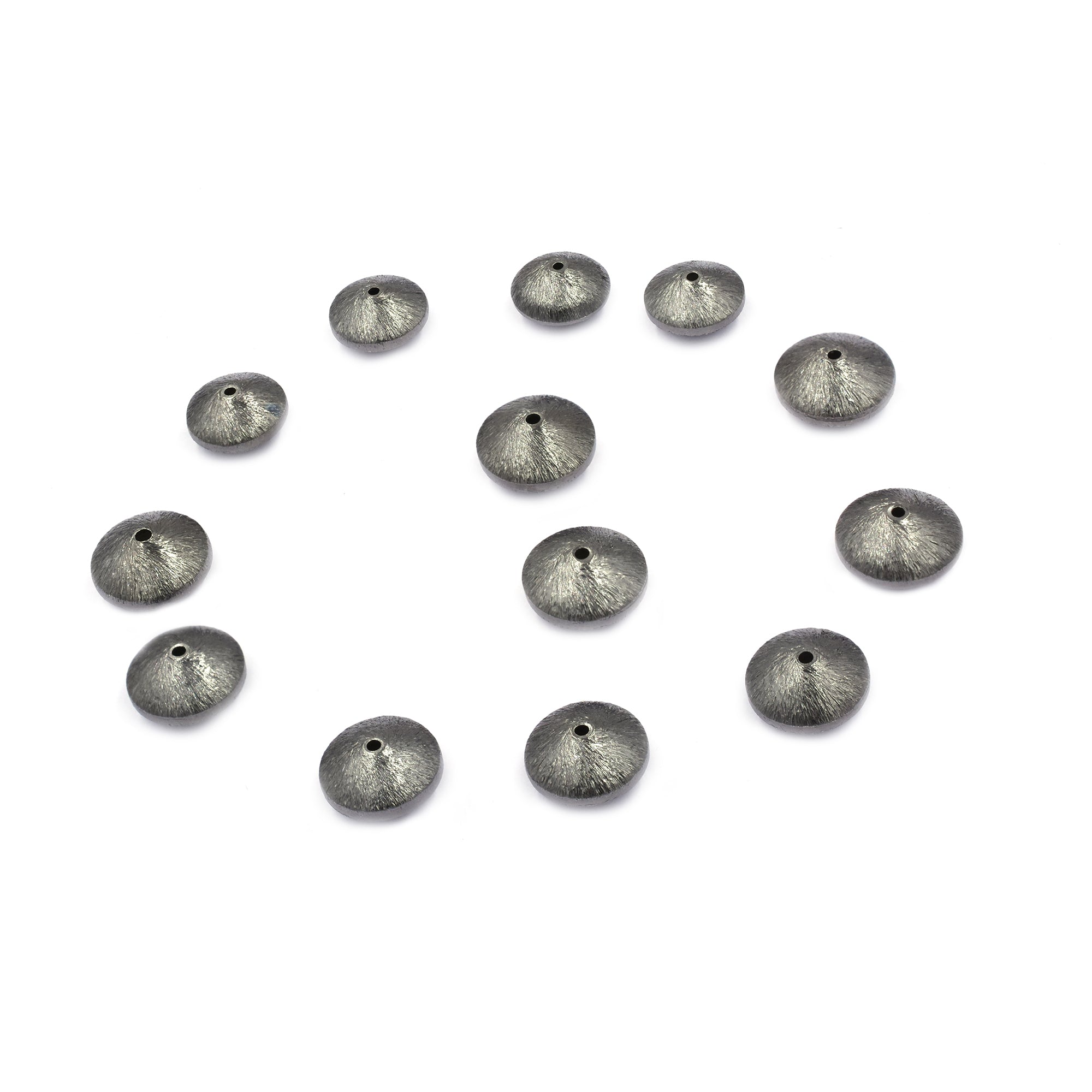 12mm Bicone Brushed Matte Finish Beads Black Finished Copper