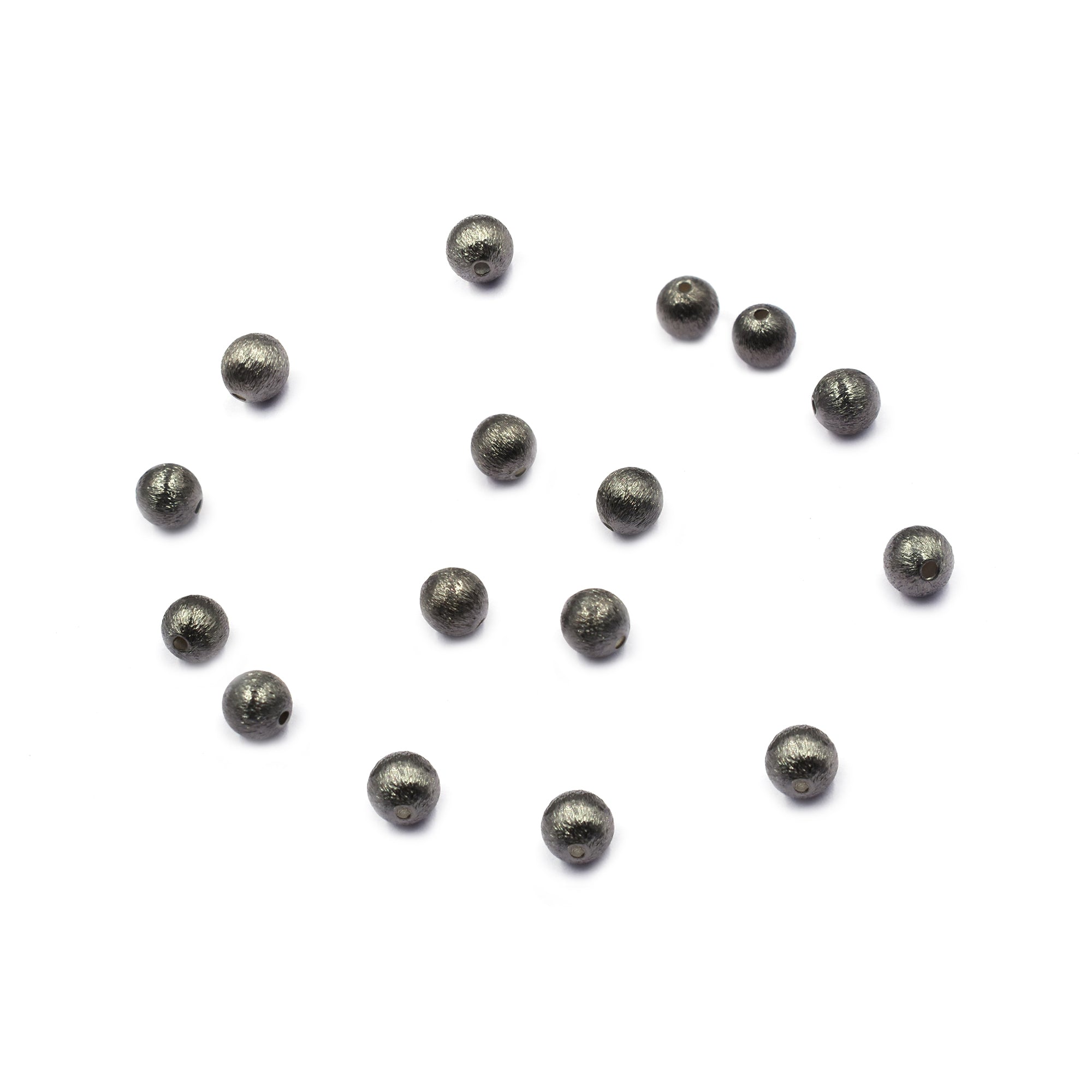 6mm Balls Brushed Matte Finish Beads Black Finished Copper