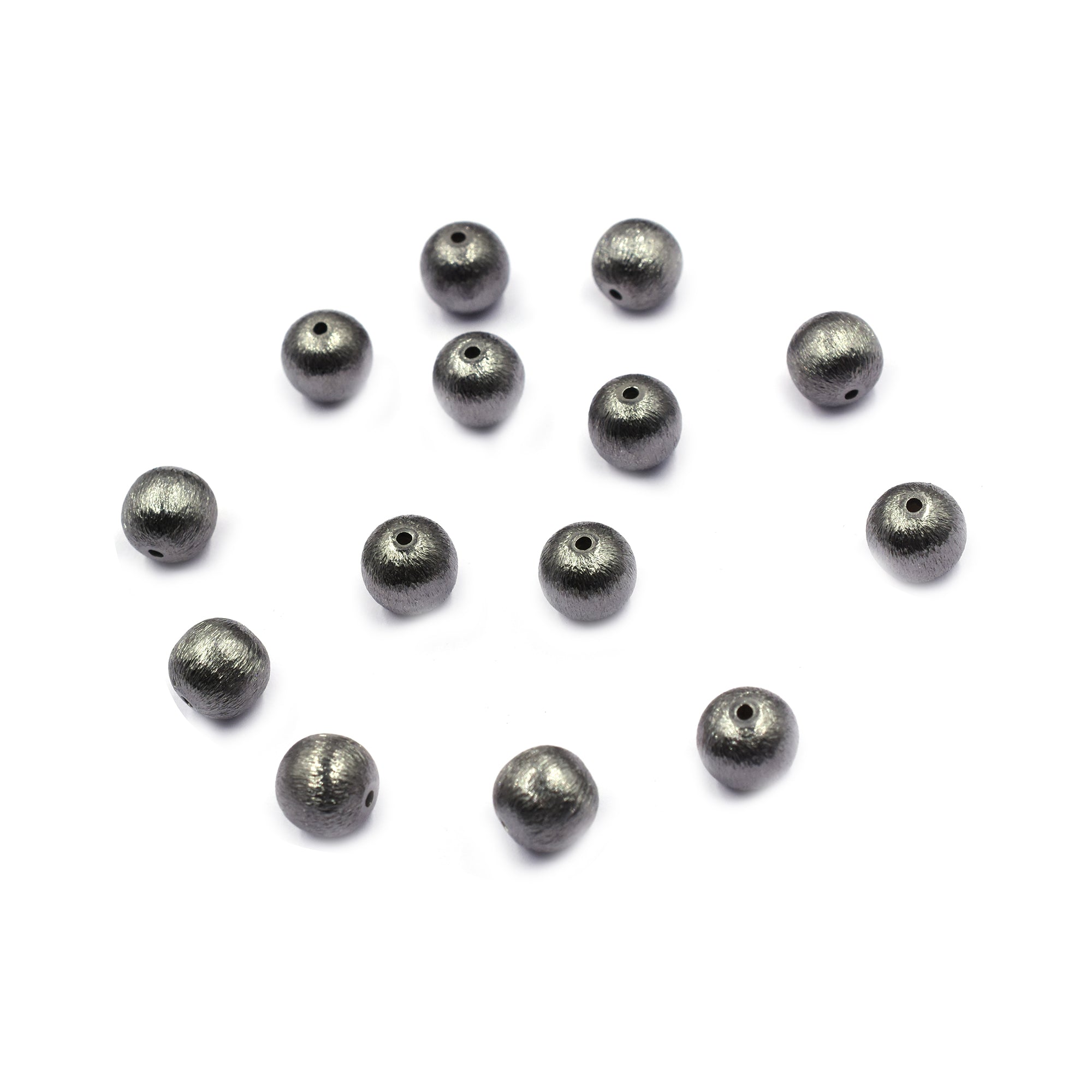 10mm Balls Brushed Matte Finish Beads Black Finished Copper