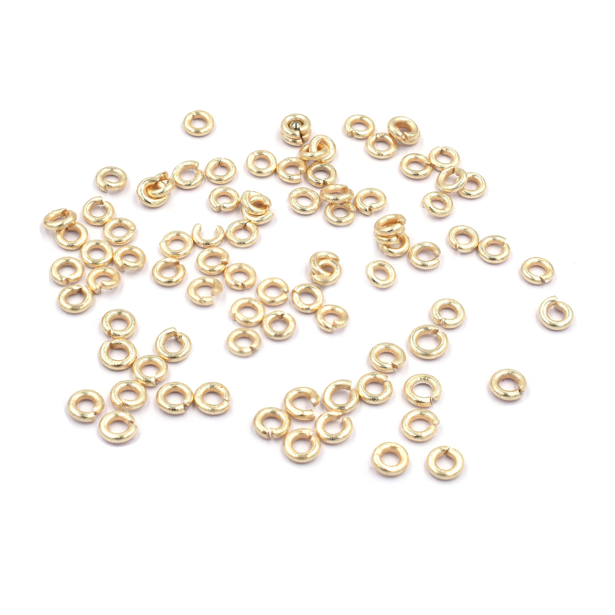 500 Pcs 4mm Open Jump Ring Gold Plated Copper