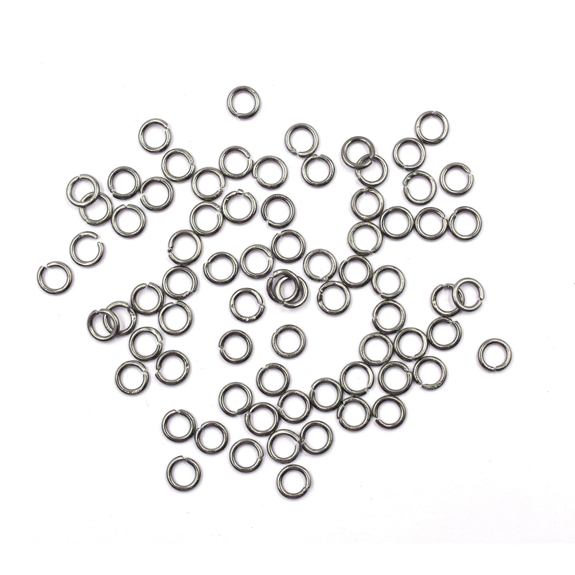 500 Pcs 6mm Open Jump Ring Black Finished Copper
