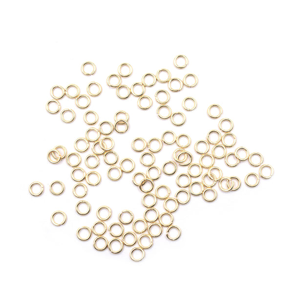 500 Pcs 6mm Open Jump Ring Gold Plated Copper