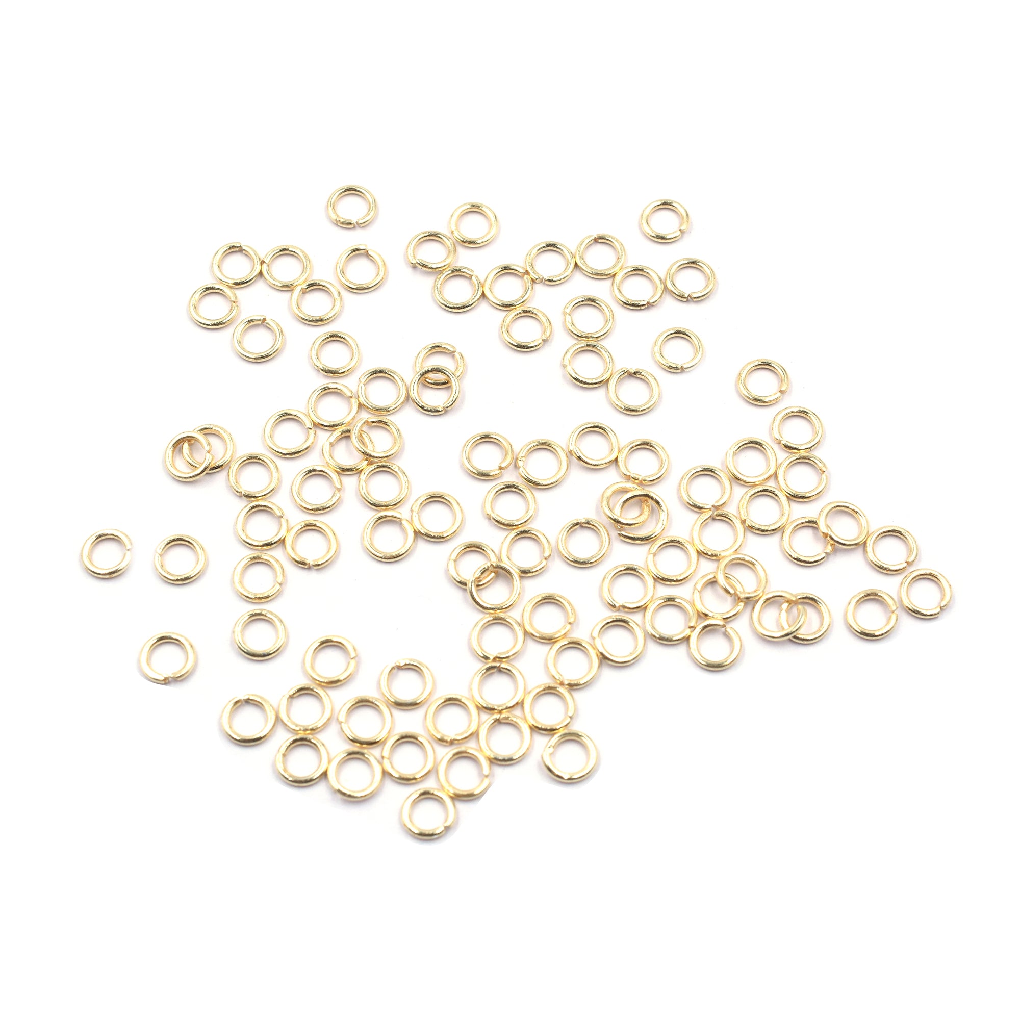 500 Pcs 6mm Open Jump Ring Gold Plated Copper