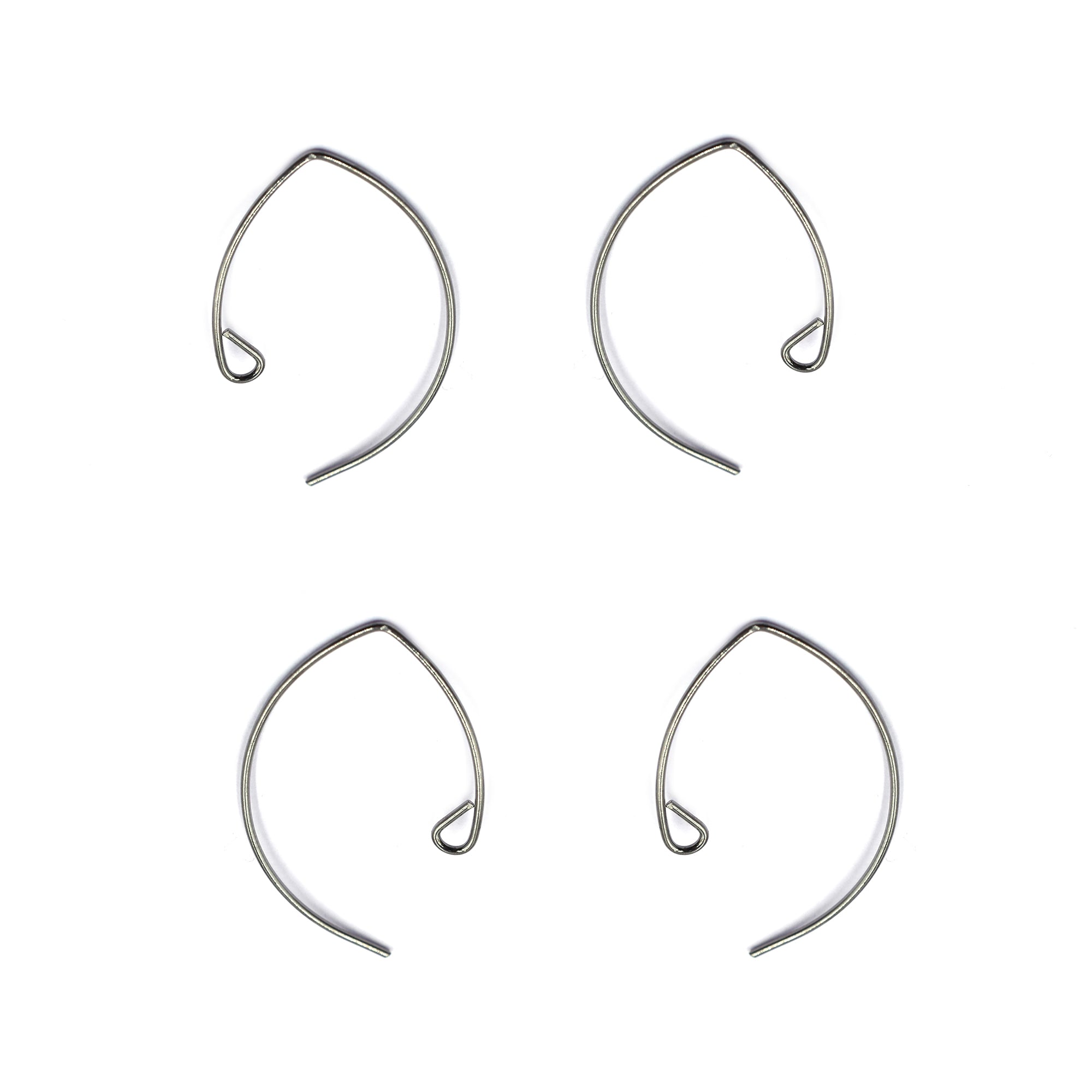 42mm Long Ear Wire Black Finished Copper