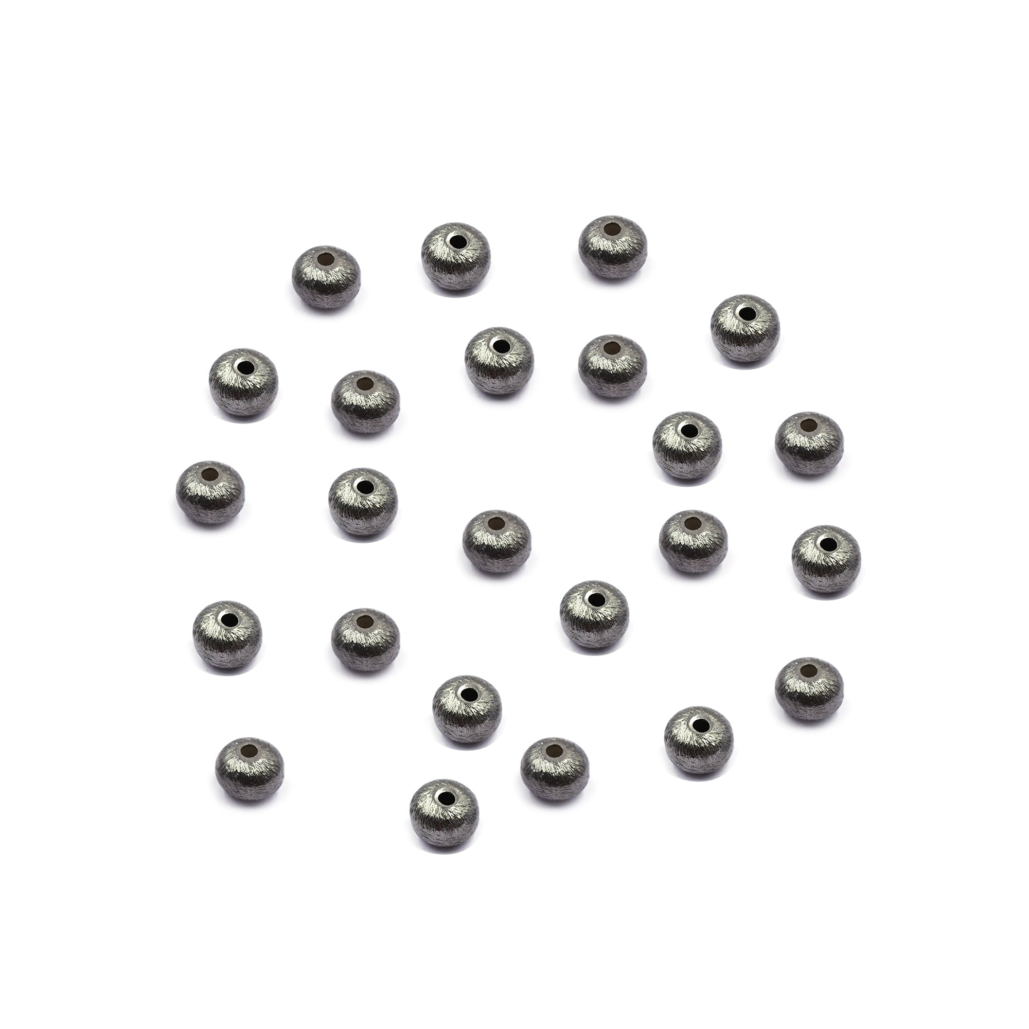 8mm Spacer Brushed Matte Finish Beads Black Finished Copper