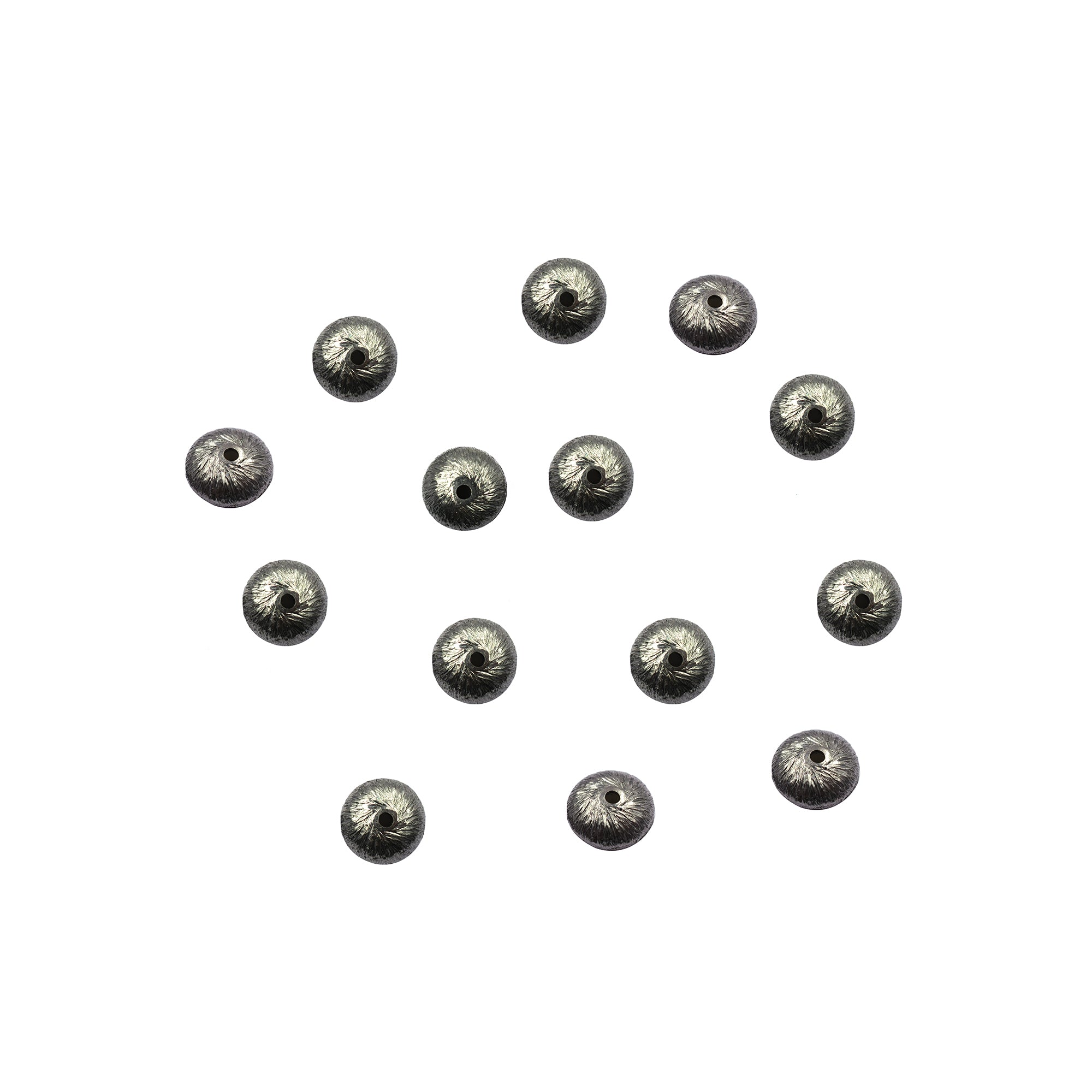 30 Pcs 8mm Spacer Brushed Matte Finish Beads Black Finished Copper