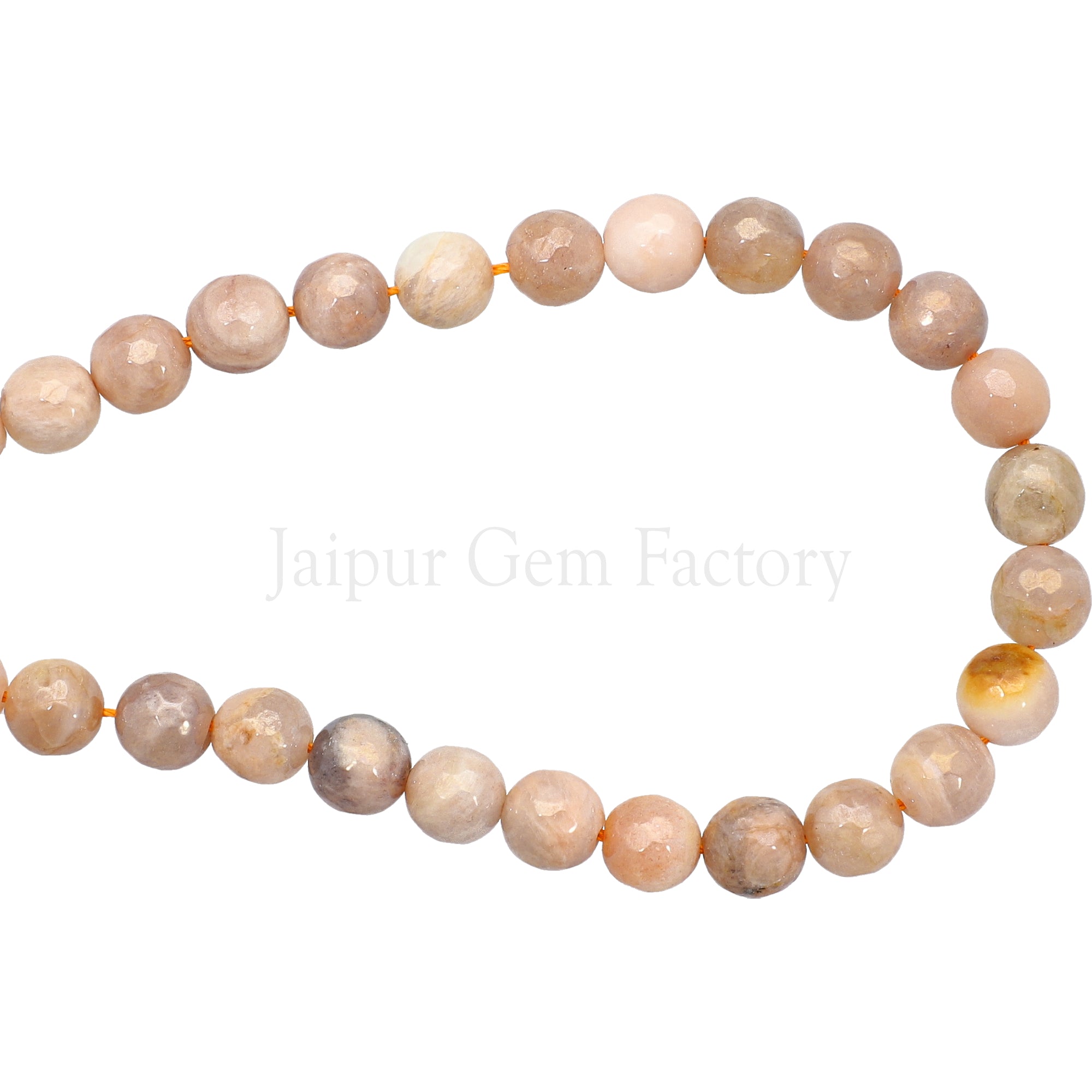 8 MM Mystic Coated Moonstone Faceted Round Beads 15 Inches Strand
