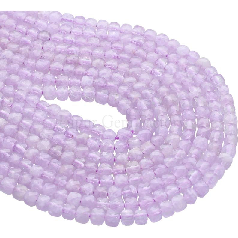 Natural Amethyst Faceted Beads in Pink
