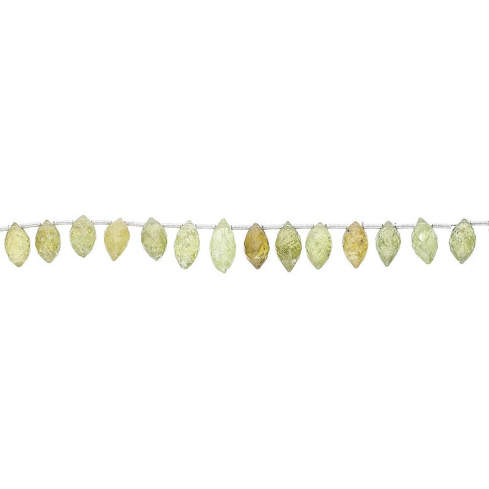 Natural Grossular Garnet Marquise Beads
