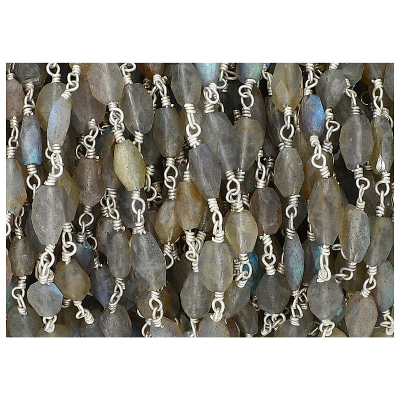 Oval Beads Silver Plated Wire Chain